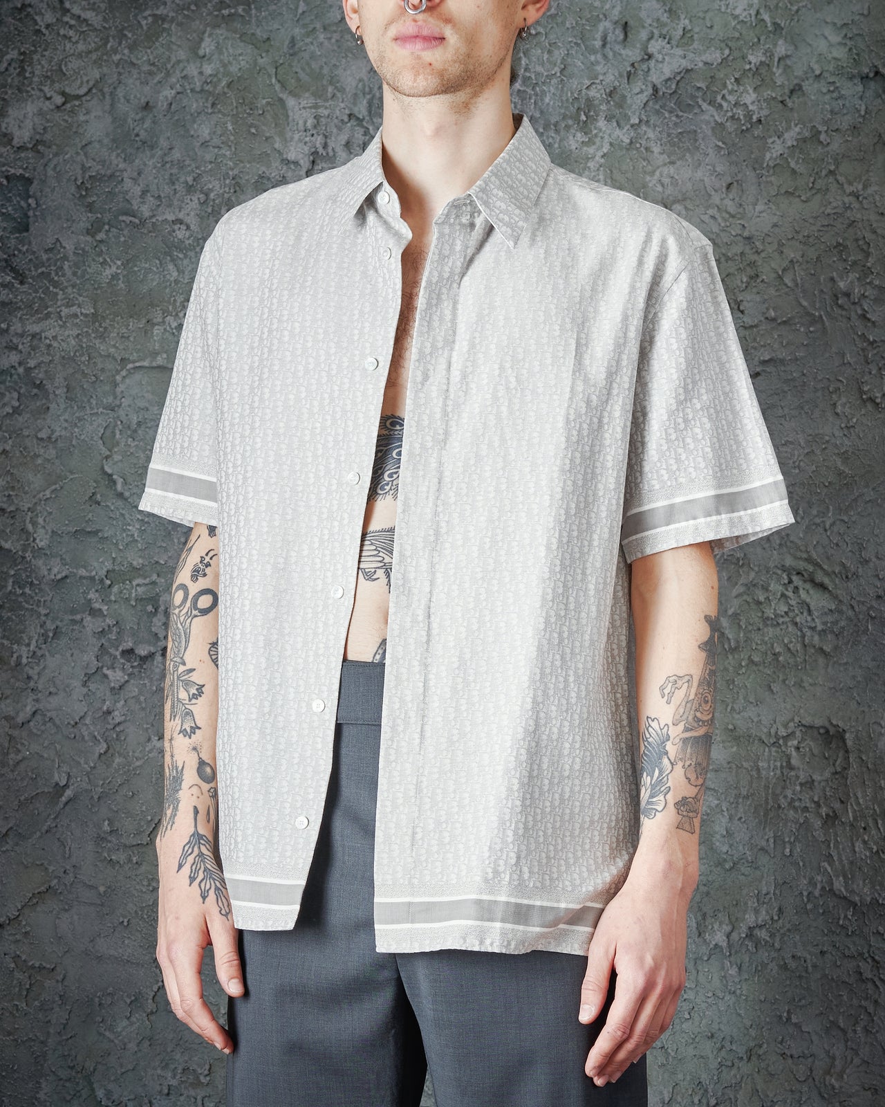 Dior x Daniel Arsham SS 2020 Oblique Short-Sleeve Shirt