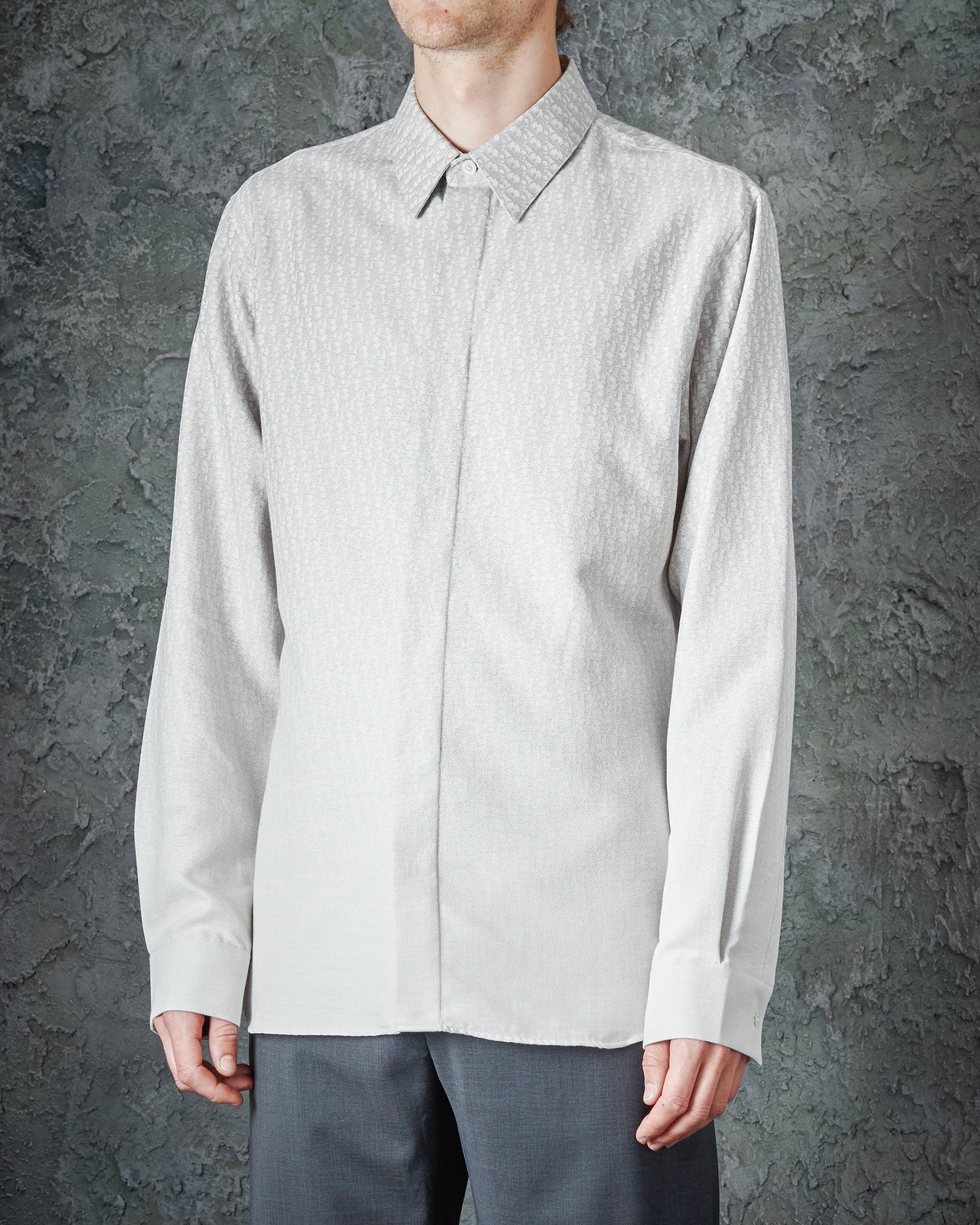 Dior x Daniel Arsham SS 2020 Oblique gradient collared shirt