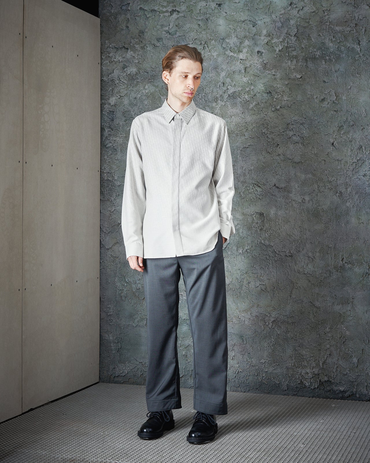 Dior x Daniel Arsham SS 2020 Oblique gradient collared shirt
