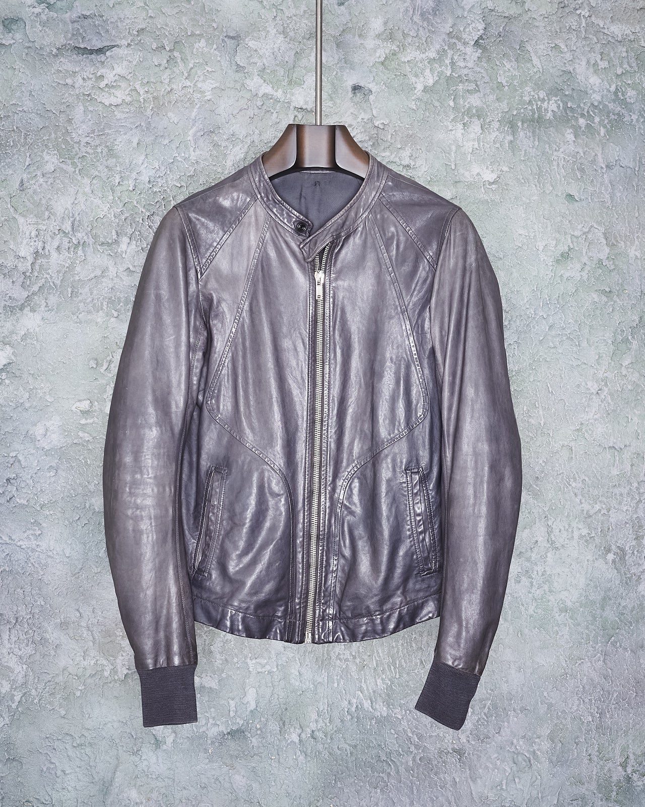 Rick Owens Intarsia Lamb leather jacket