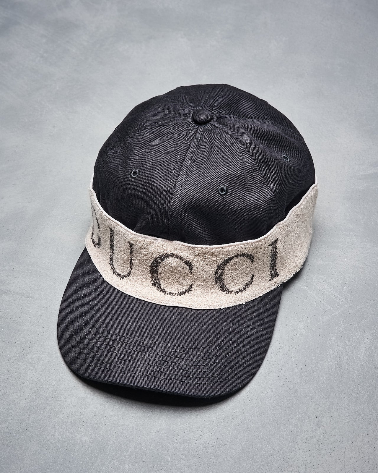 Gucci Sweat band black denim cap