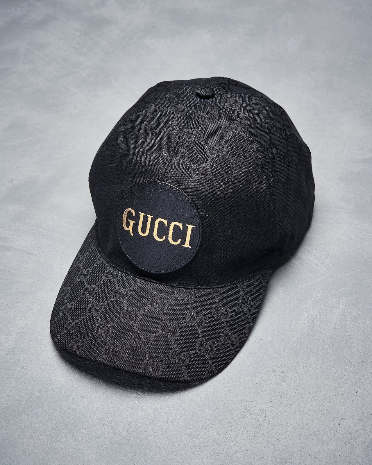 Gucci Interlocking GG leather patch cap