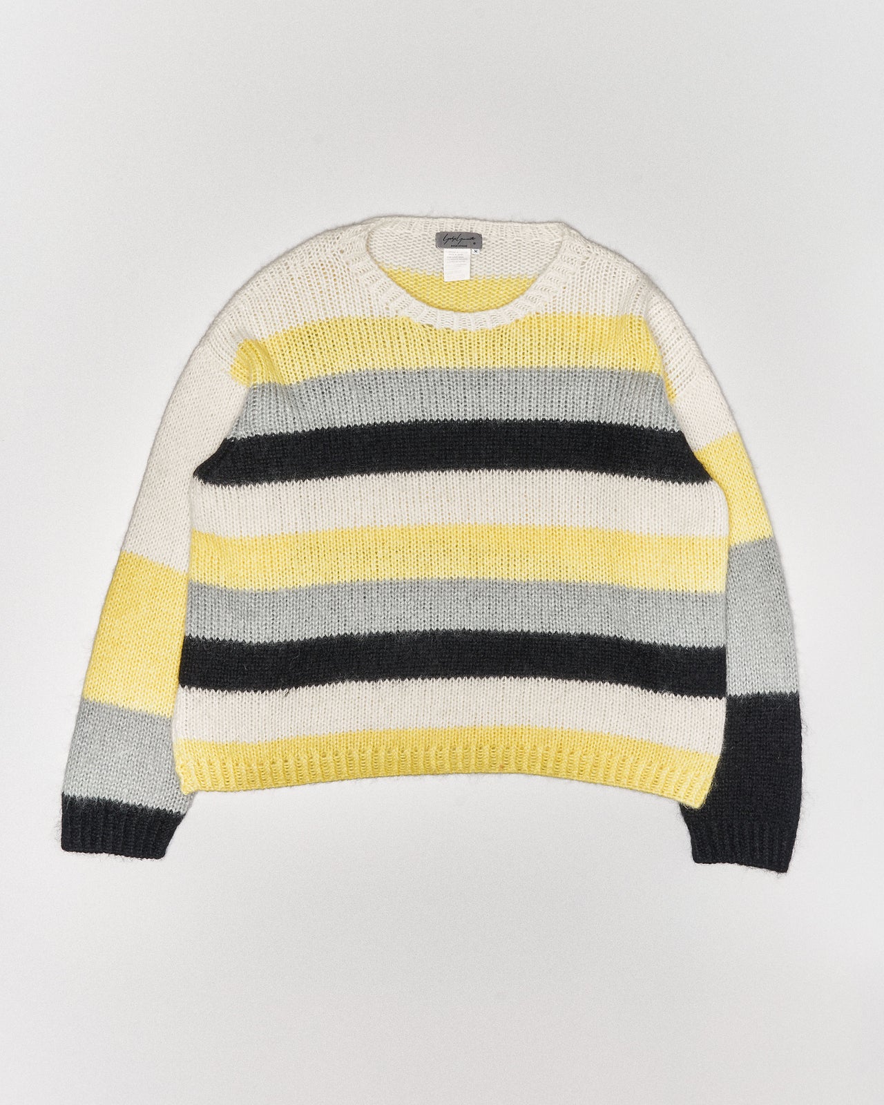 Yohji Yamamoto Mohair stripe cropped knit