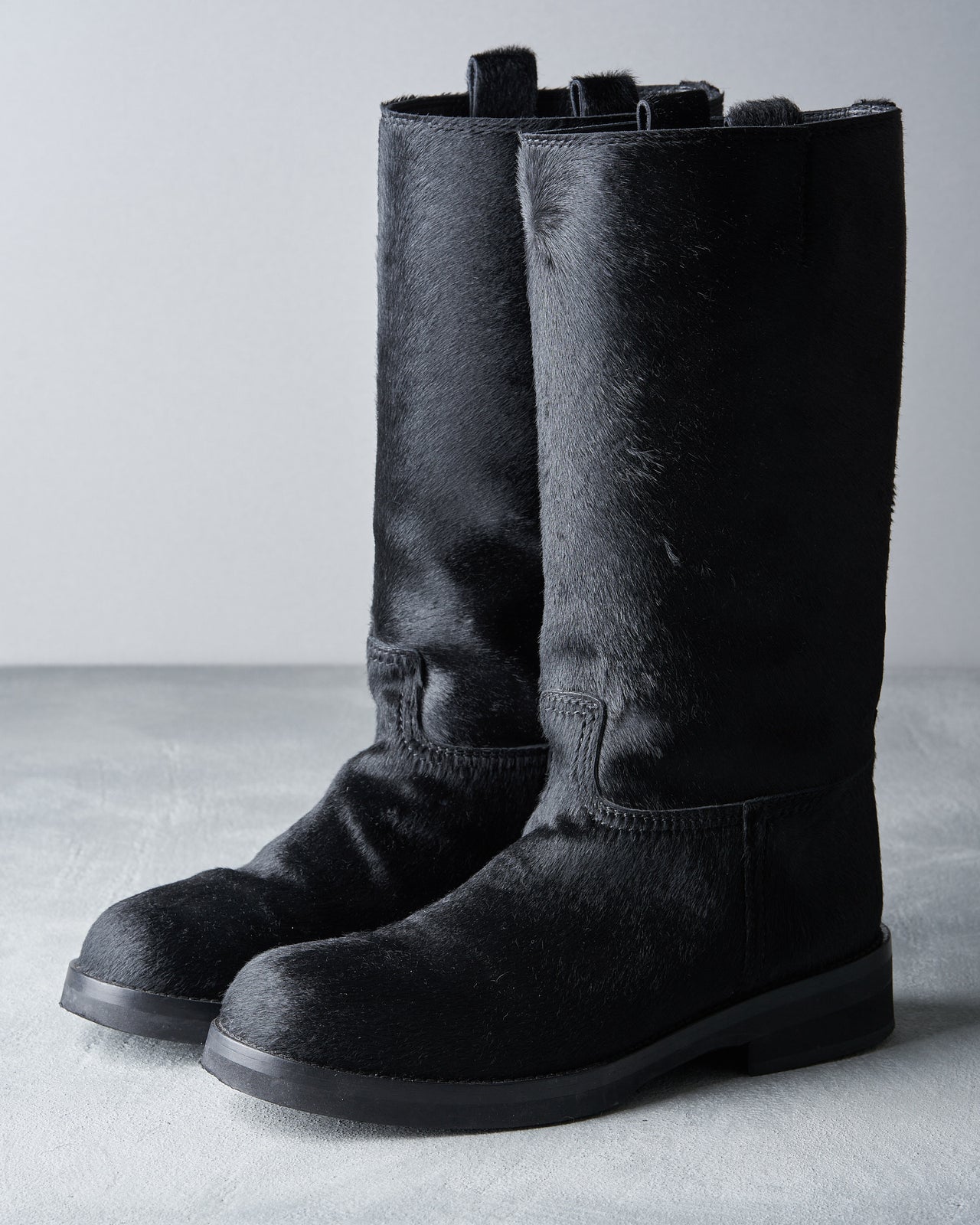 Ann Demeulemeester FW 2020 Pony fur riding boot