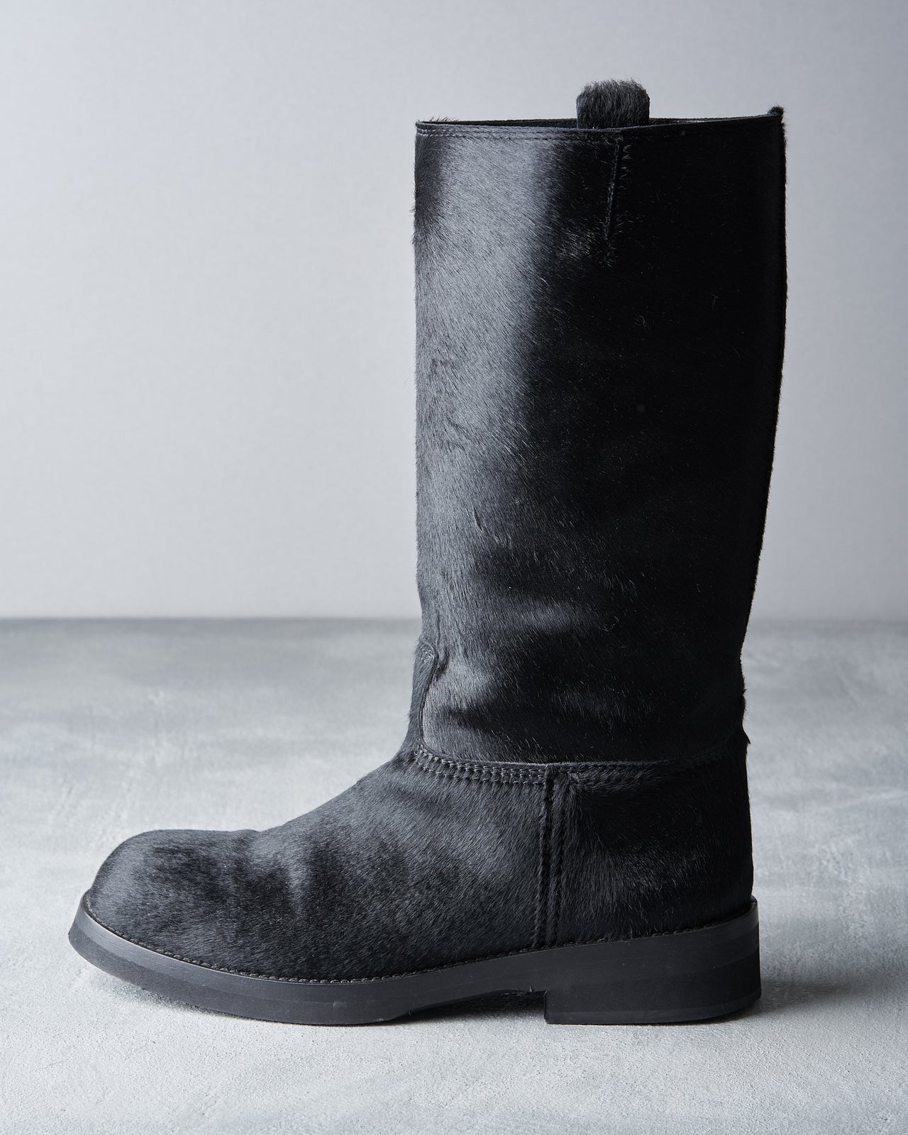 Ann Demeulemeester FW 2020 Pony fur riding boot