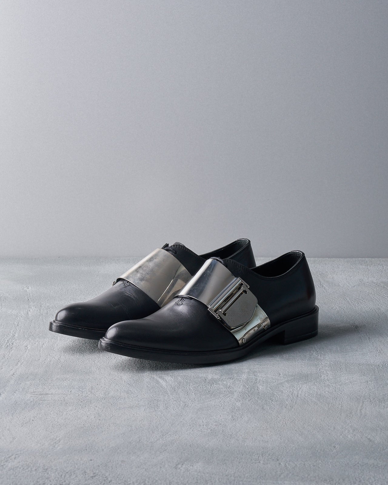 Givenchy FW 2013 Richelieu Metal Buckle Leather Shoes