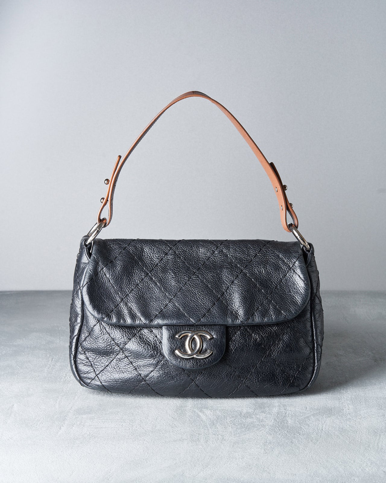 Chanel 2011 "On the Road" Caviar flap bag