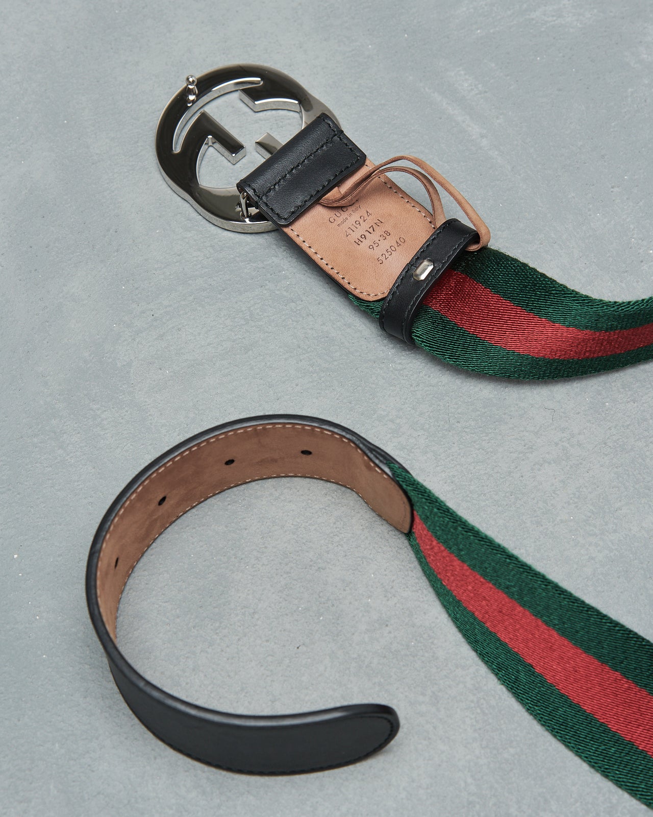 Gucci Interlocking GG logo webbing belt