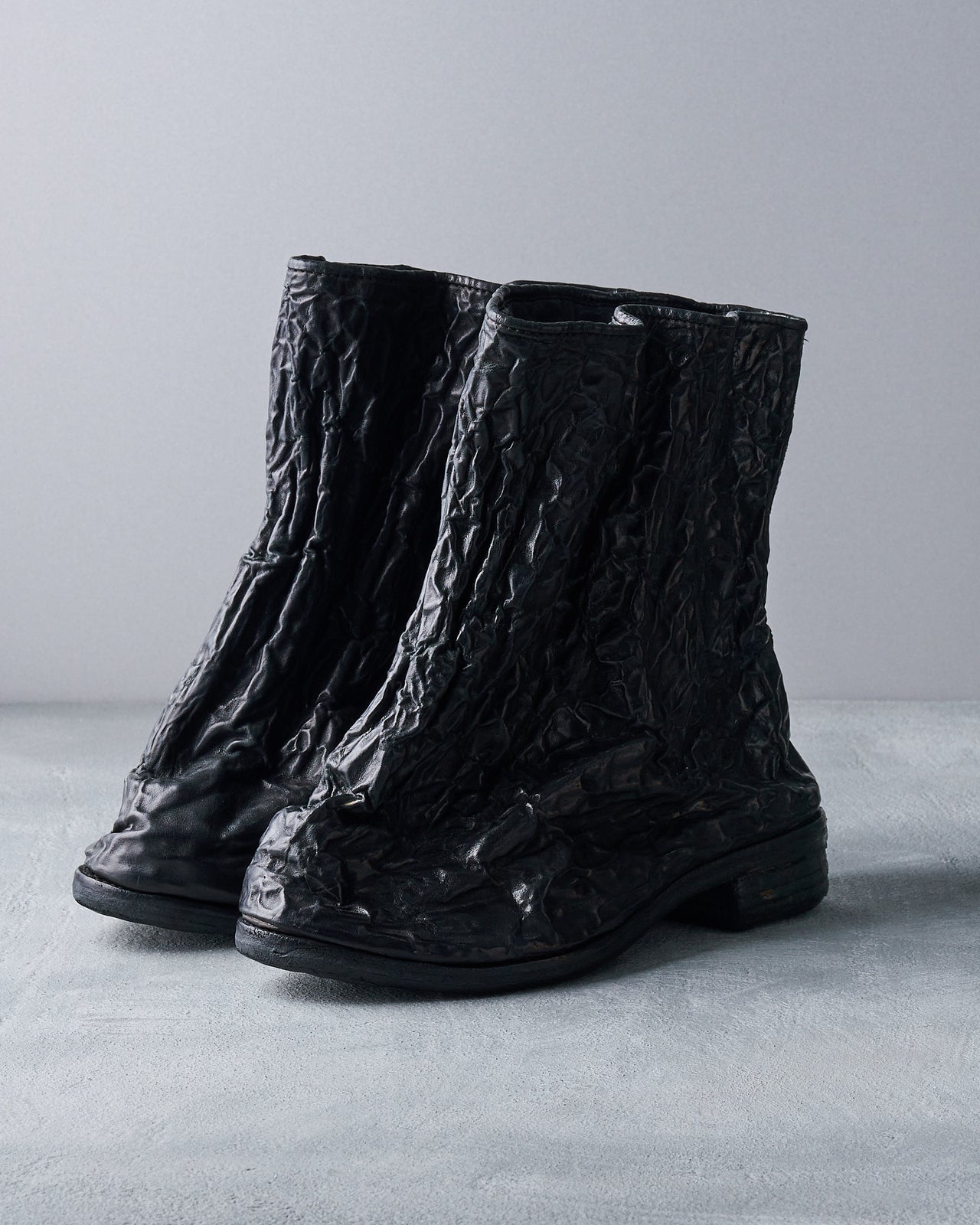 Carol Christian Poell 2010 Formless Aluminium leather crush boot