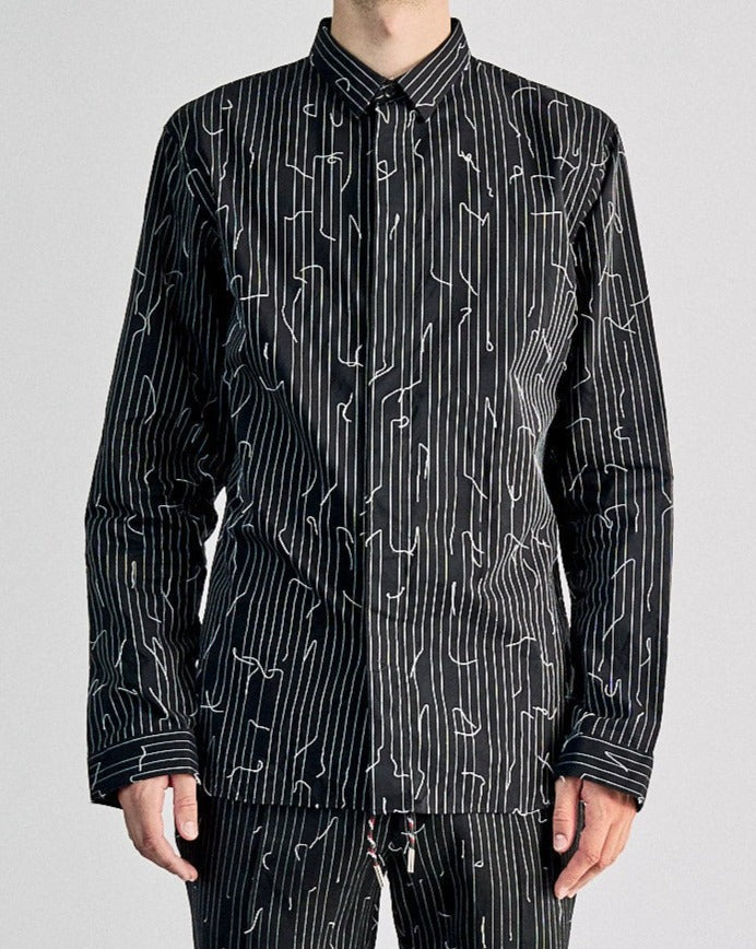 Dior SS 2017 Look 49 pinstripe collared shirt
