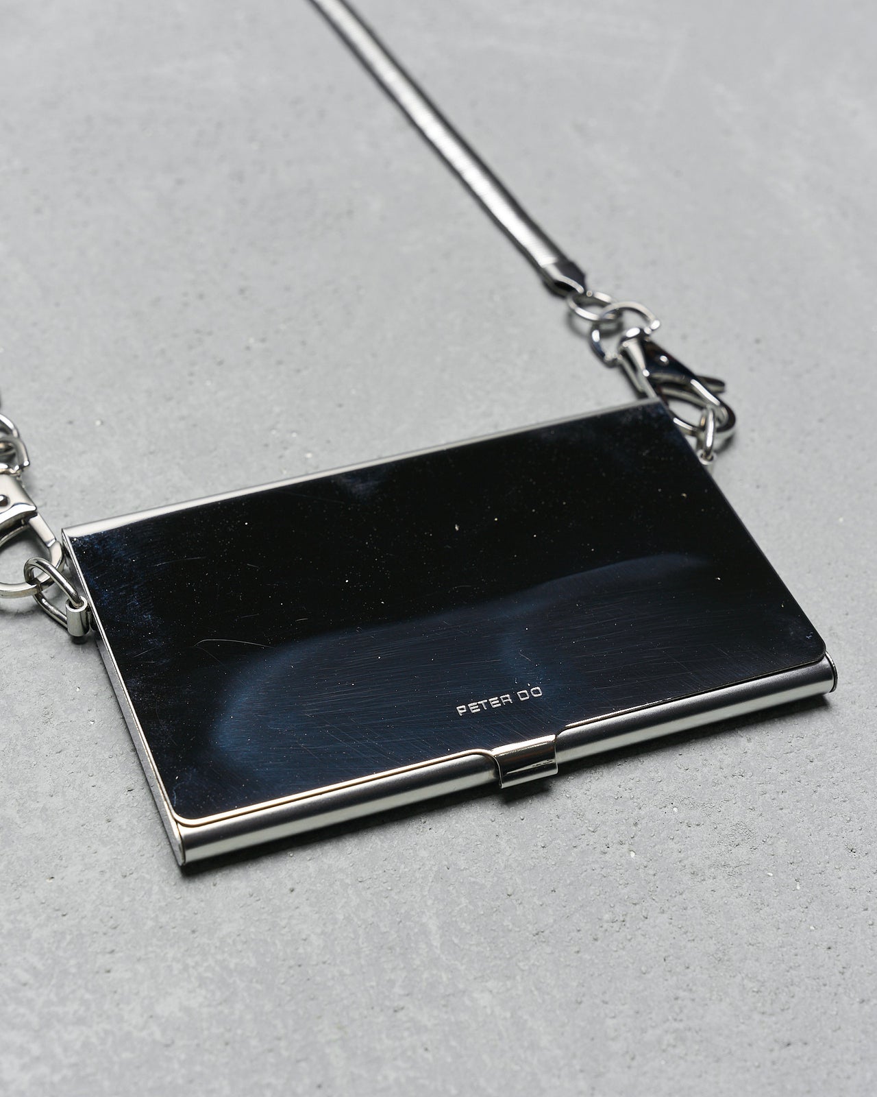 Peter Do SS 2020 Card case with snake chain strap