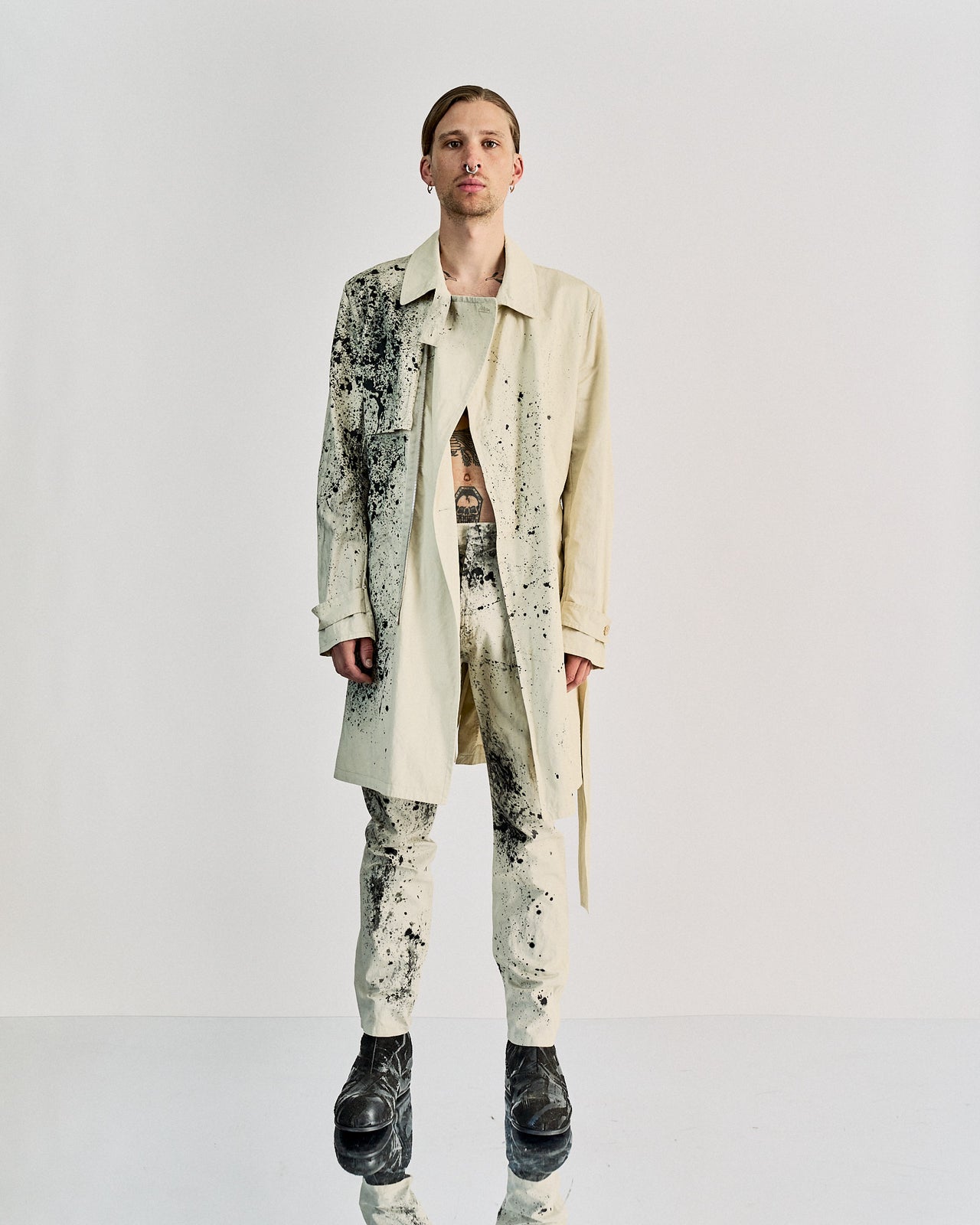 Kris Van Assche SS 2011 Splatter trench coat