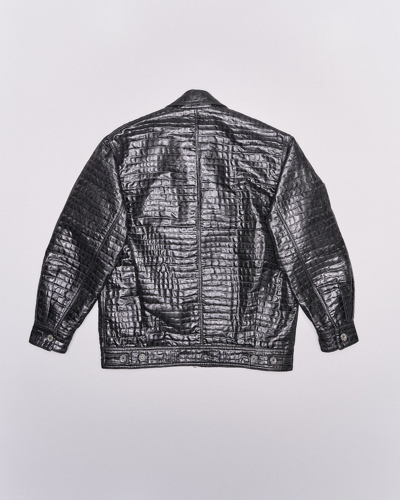 Song For The Mute 22.2 Les Olympiades croc embossed Faux-Leather Jacket