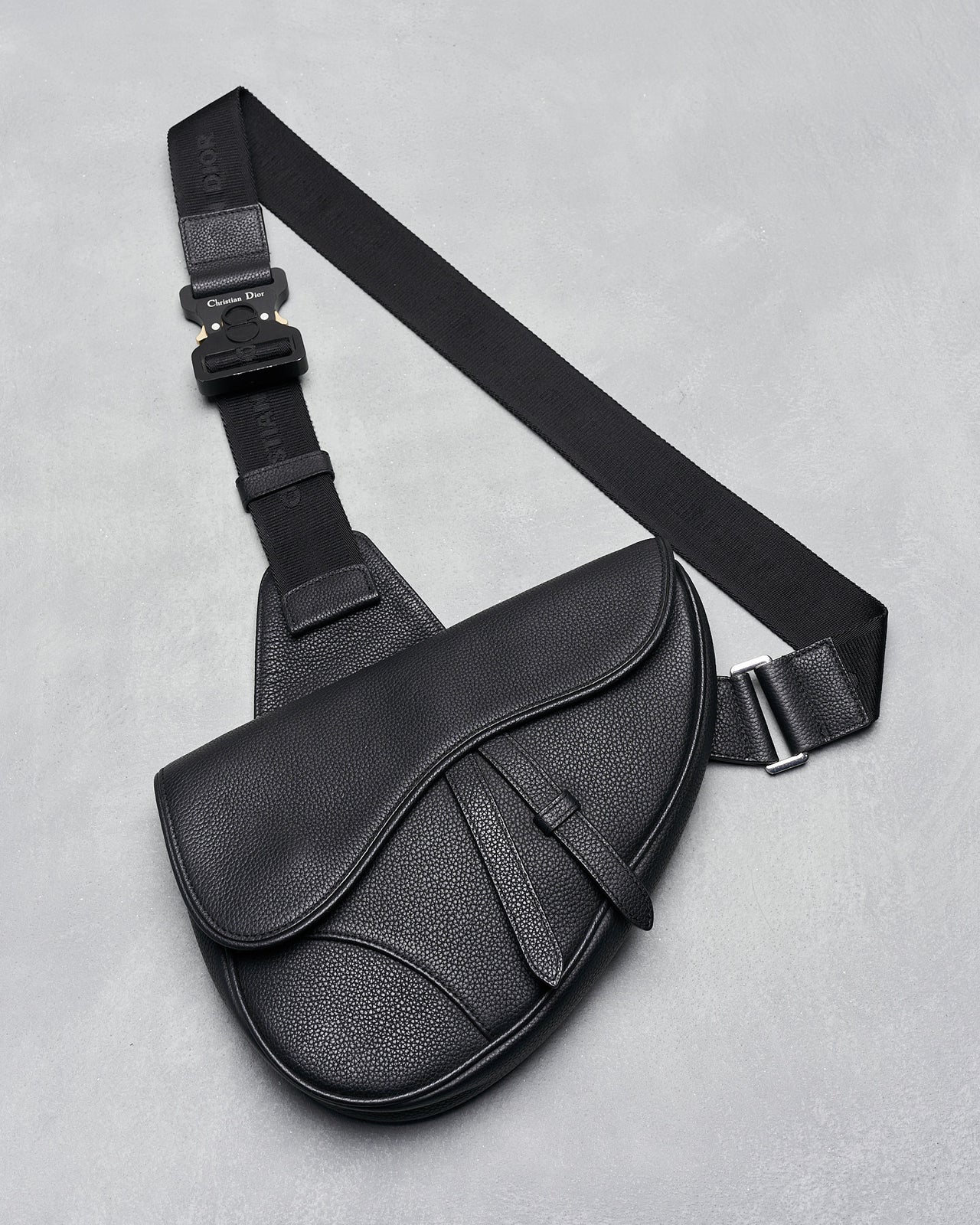 Dior Oblique Grained calfskin saddle bag