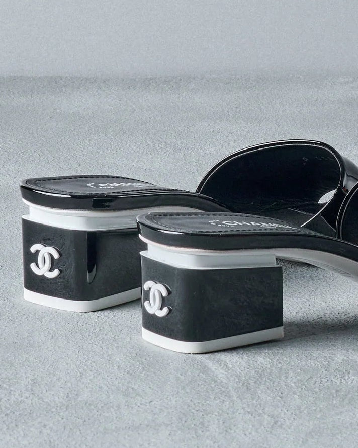 Chanel 22C Patent mules