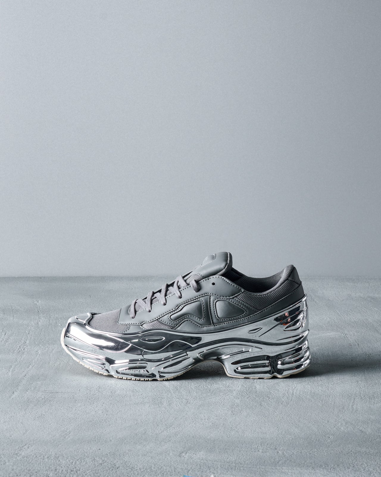 Adidas x Raf Simons 2019 Ozweego mirrored chrome sneaker