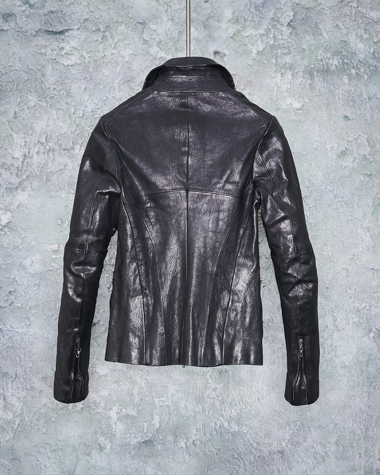 Julius FW 2010 Gothik Jut neck leather jacket