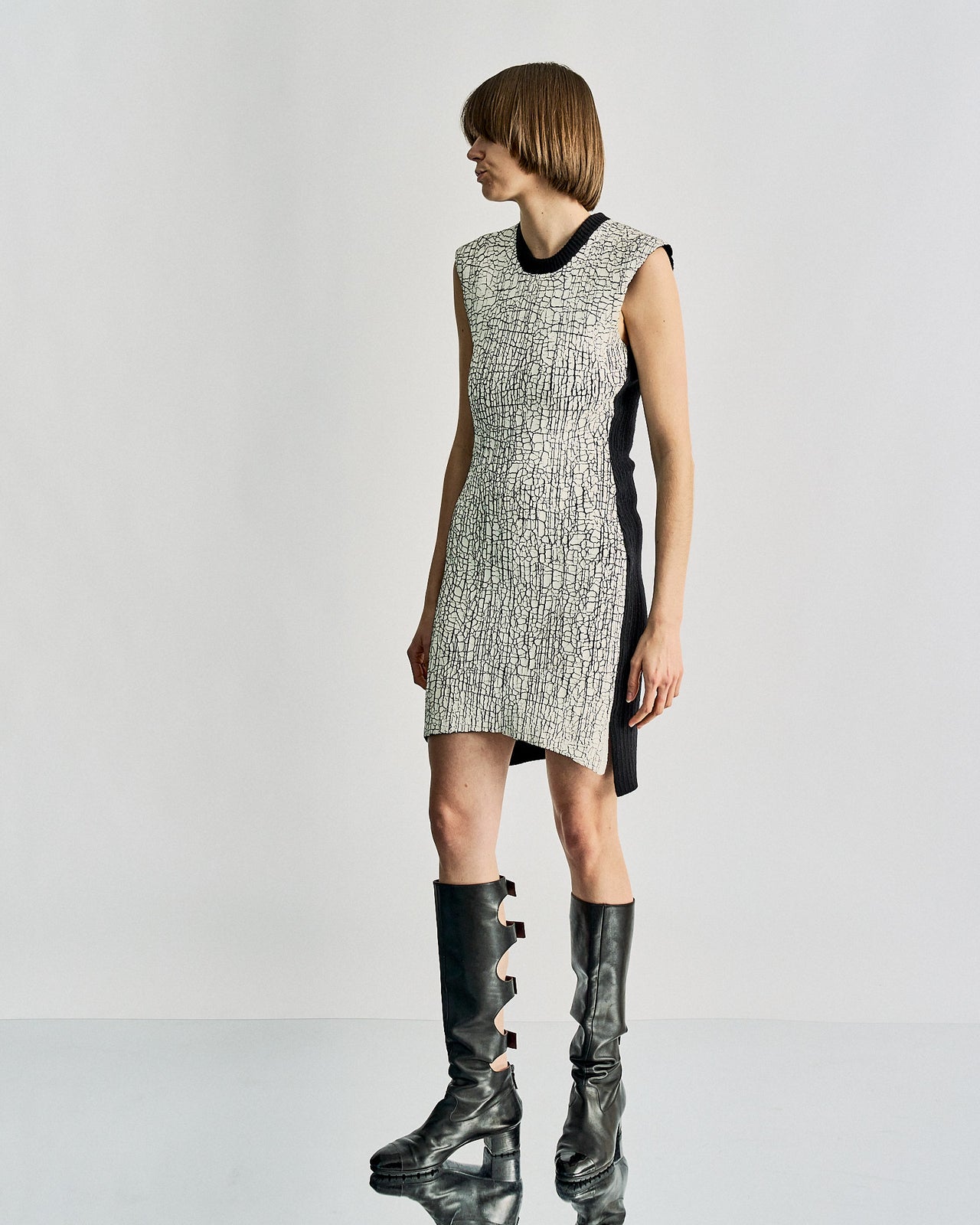 AW 2013 wool cracked dress