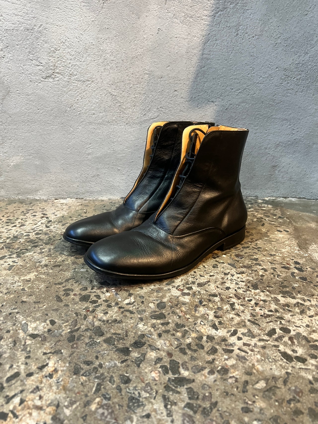 Maison Margiela Hidden Lace Leather Boot