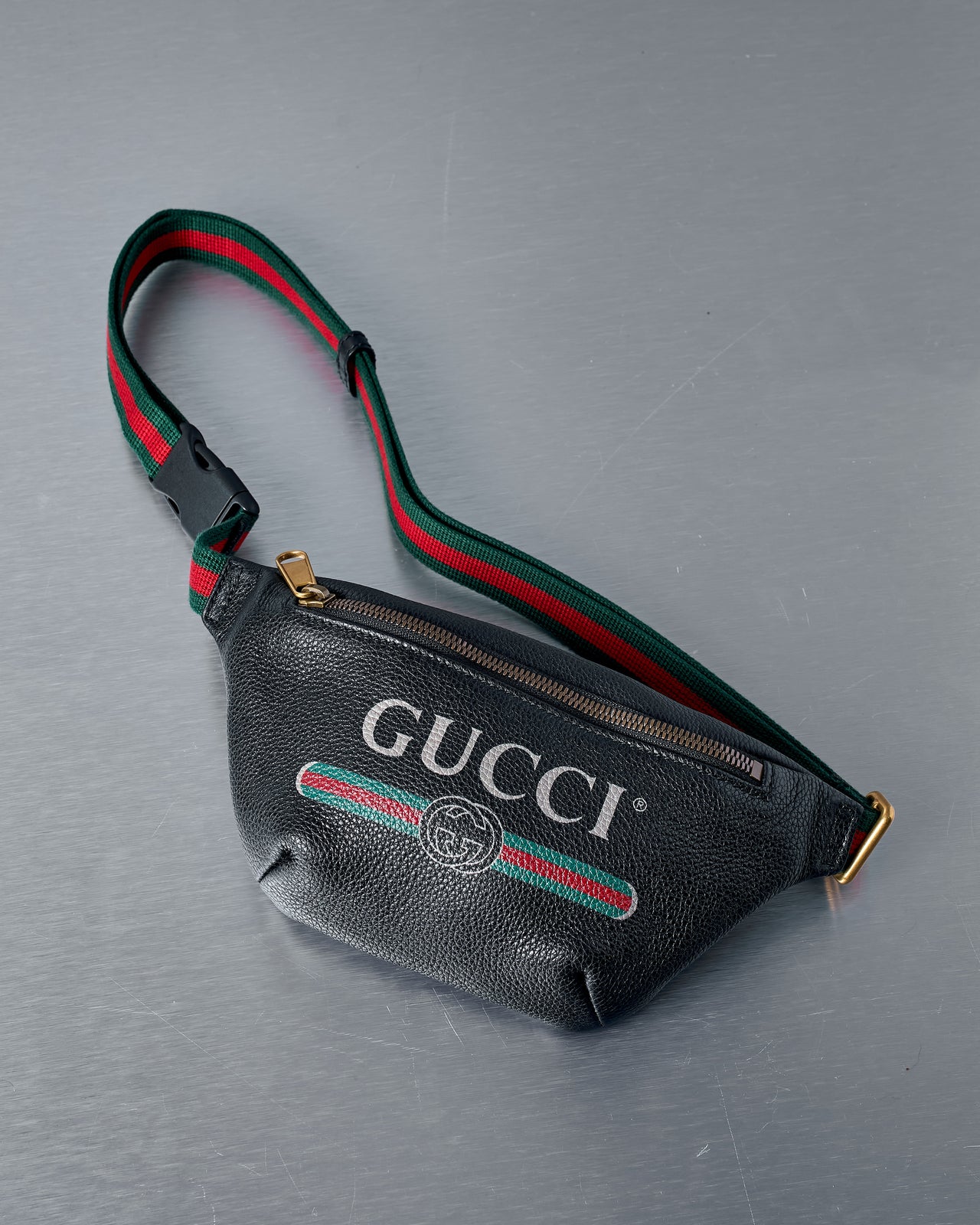 Gucci Leather Logo Cross Body Bag