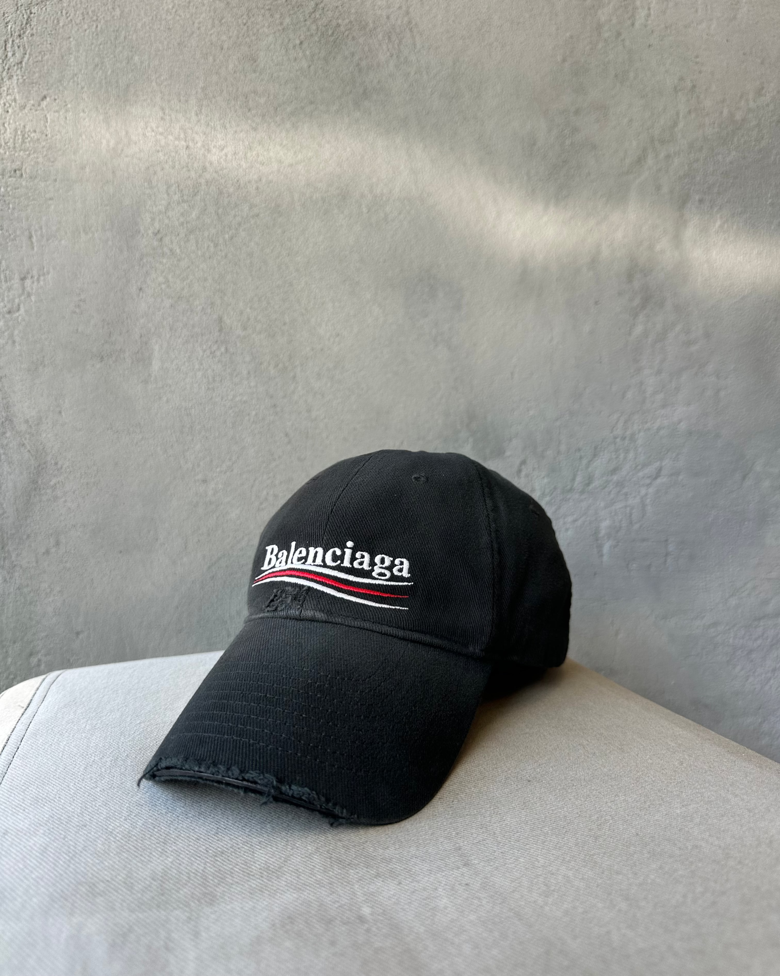 Balenciaga | Embroidered Distressed Logo Hat - KOT-J