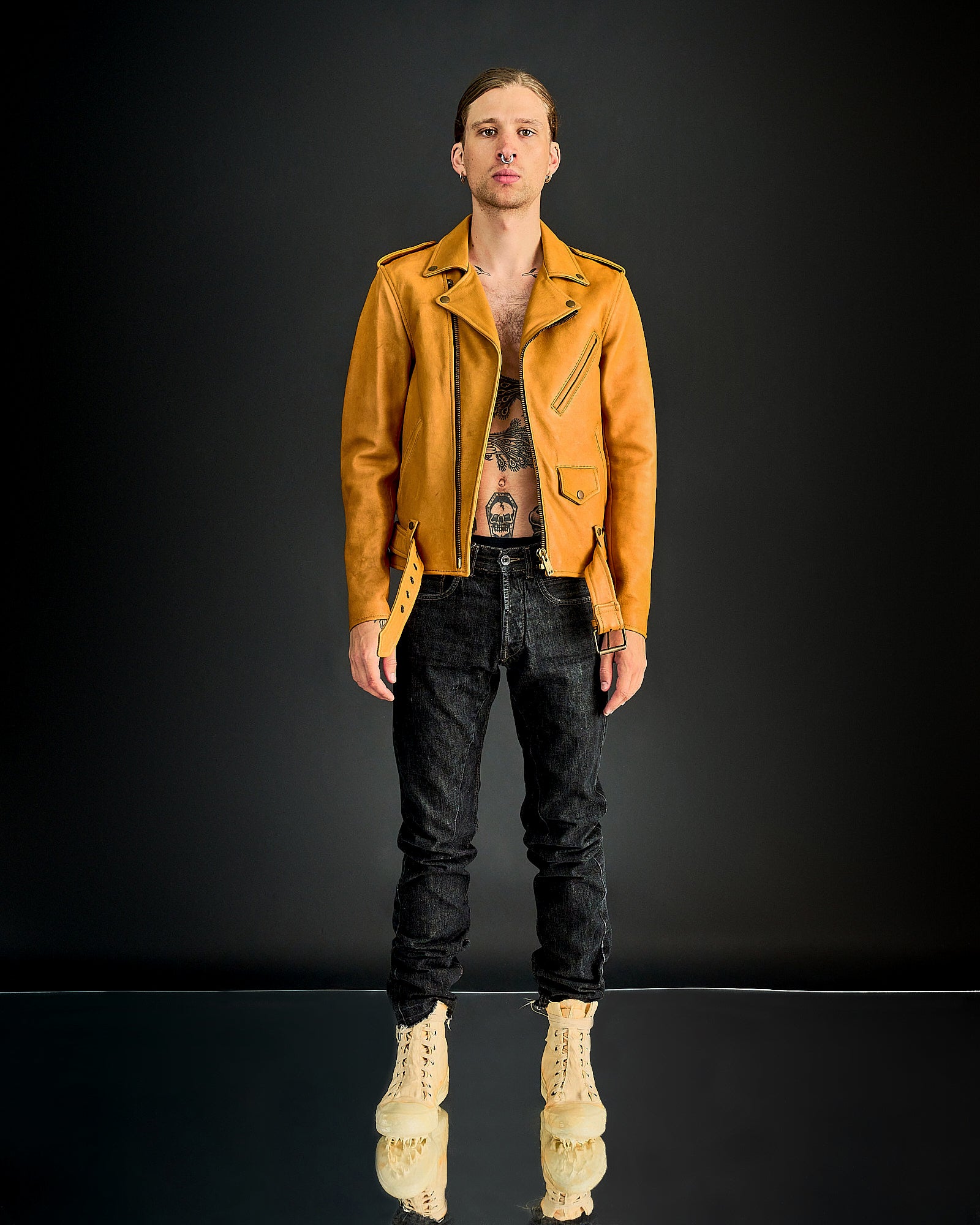 Blackmeans | Leather Biker Jacket - KOT-J