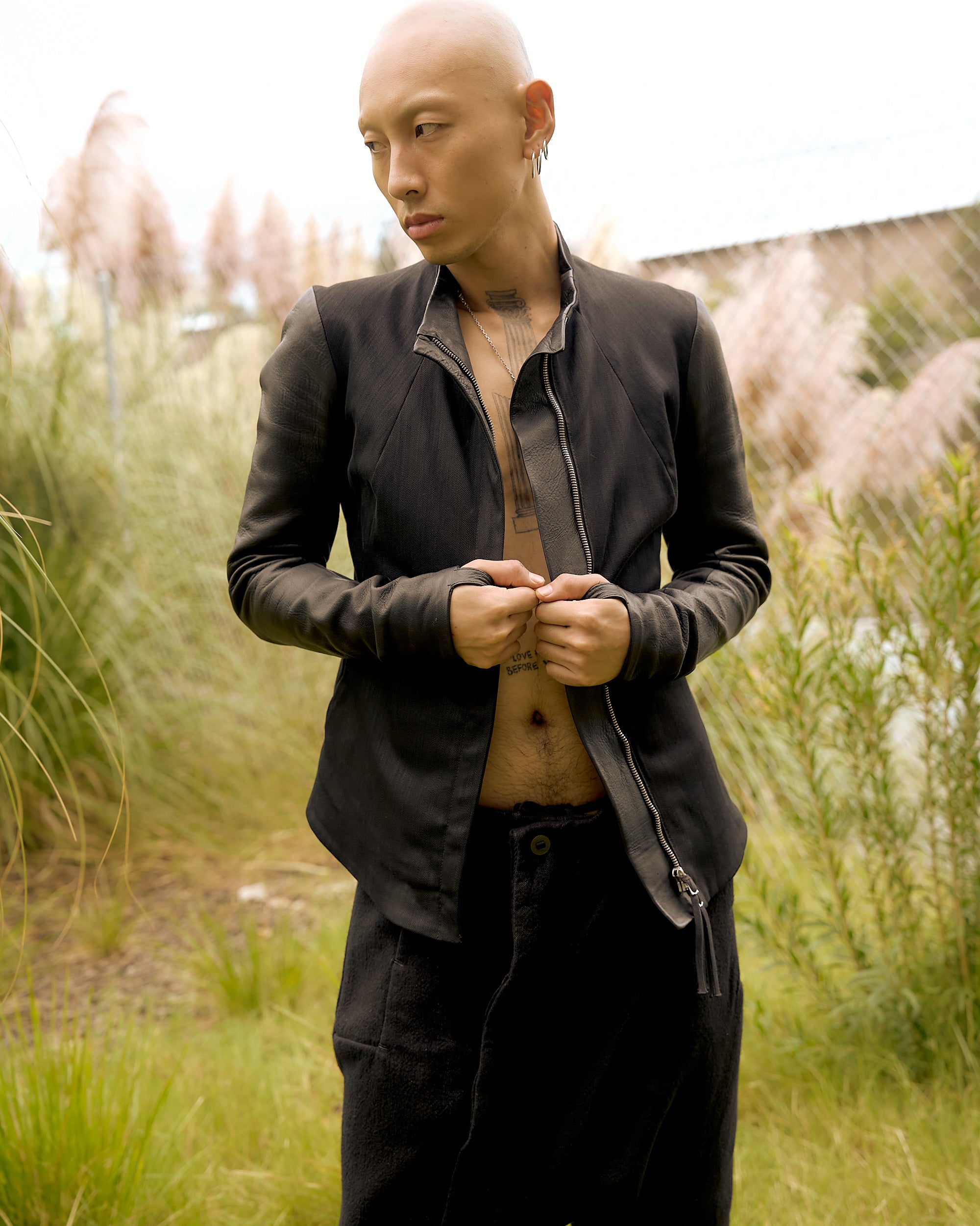 Boris Bidjan Saberi | SS 2015 Dual Panelled Leather Jacket - KOT-J