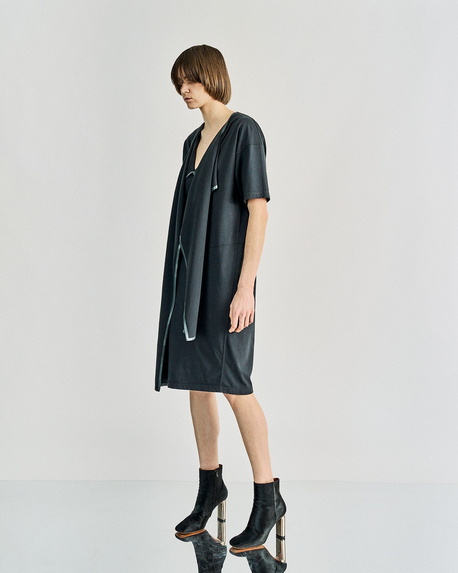Celine | Resort 2018 Leather Trim T-Shirt Dress - KOT-J Celine | Resort 2018 Leather Trim T-Shirt Dress - KOT-J
