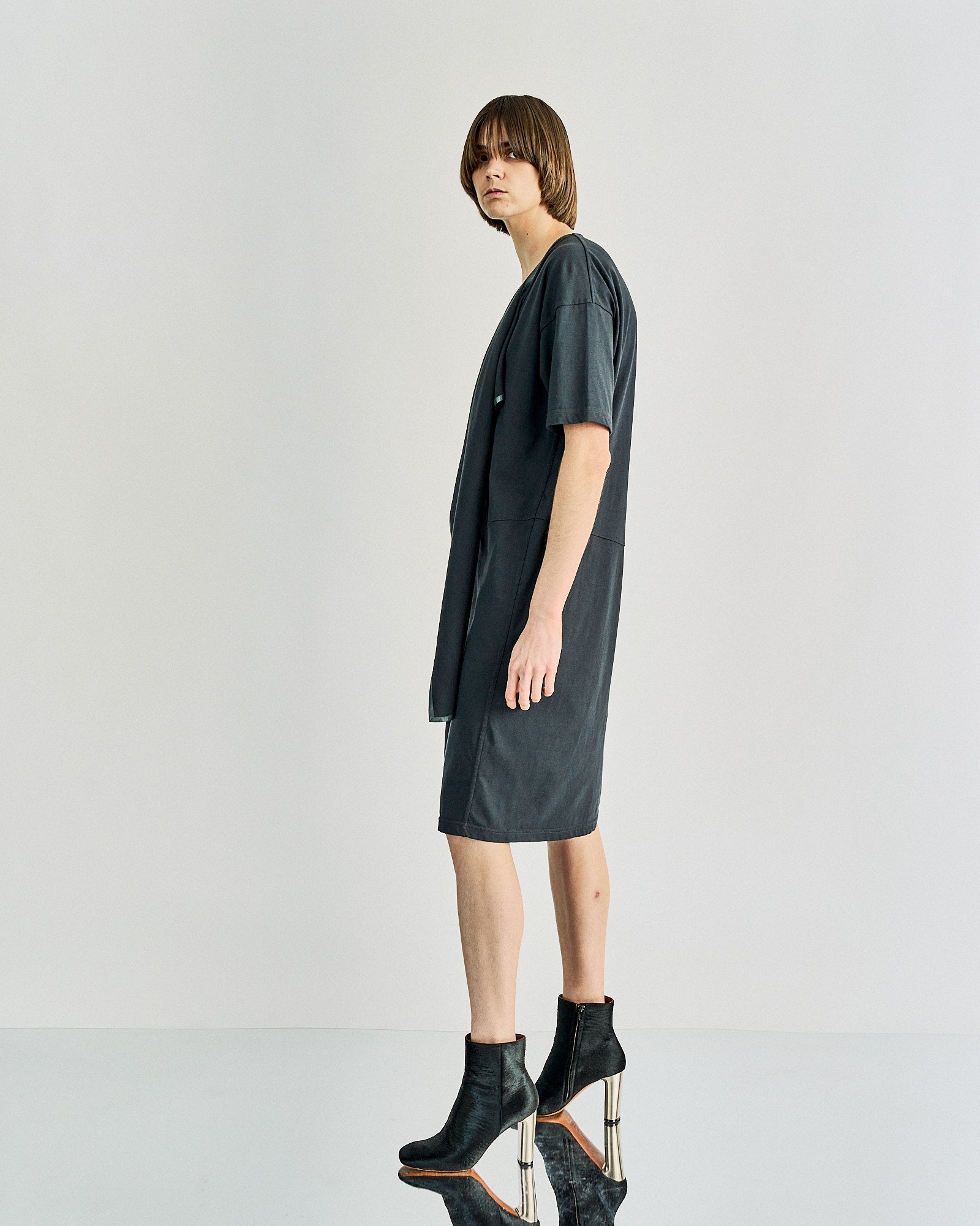 Celine | Resort 2018 Leather Trim T-Shirt Dress