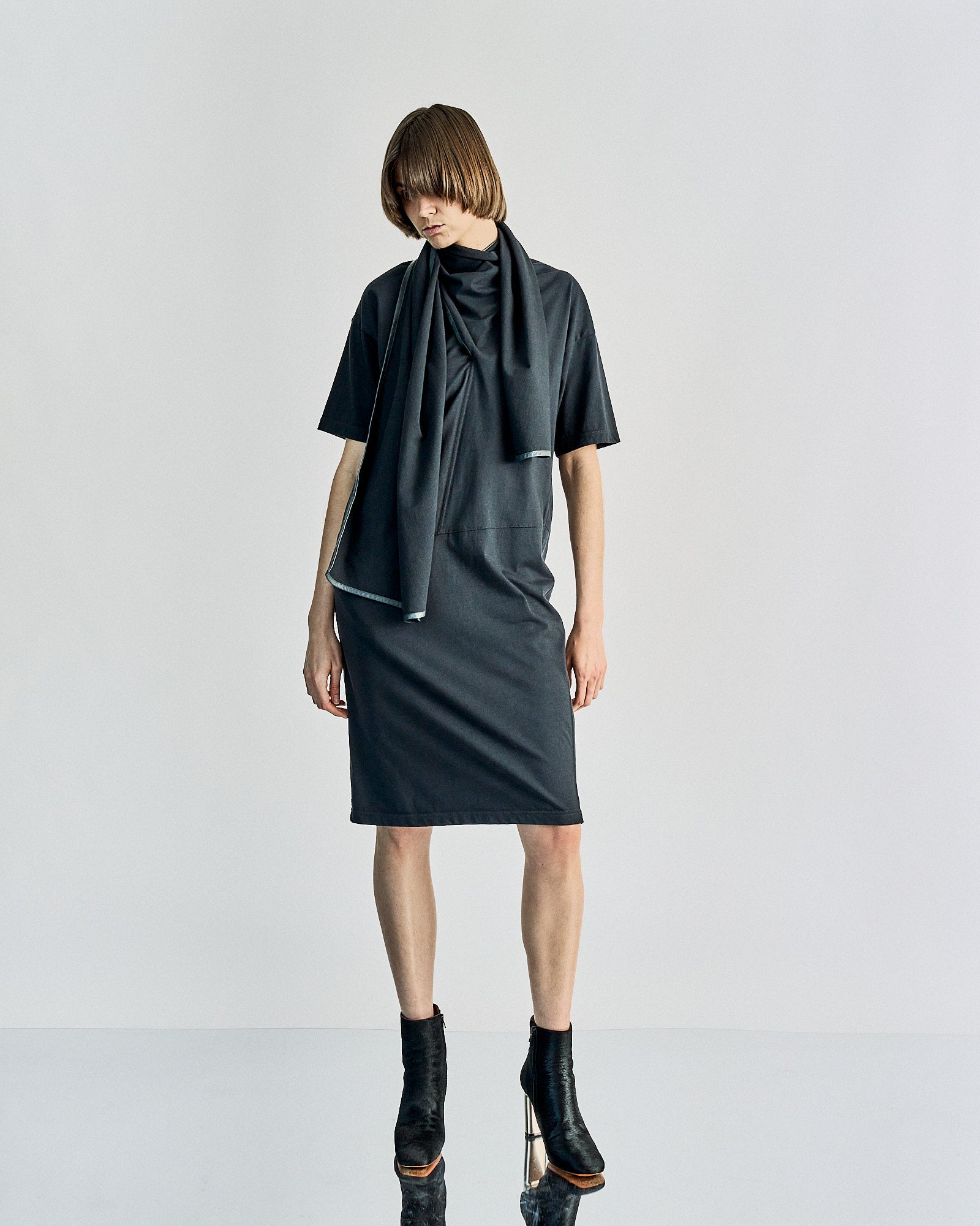 Celine | Resort 2018 Leather Trim T-Shirt Dress