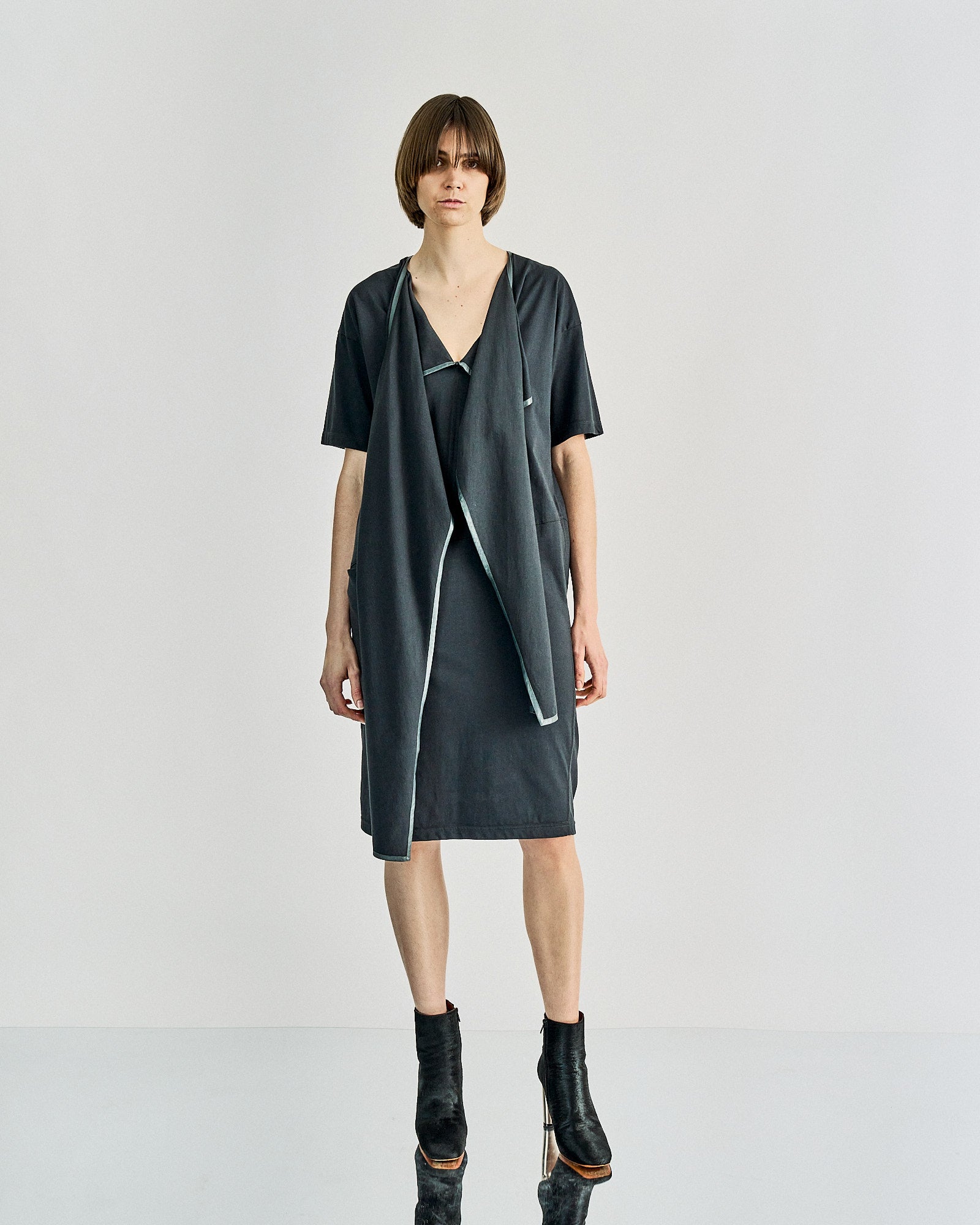Celine | Resort 2018 Leather Trim T-Shirt Dress