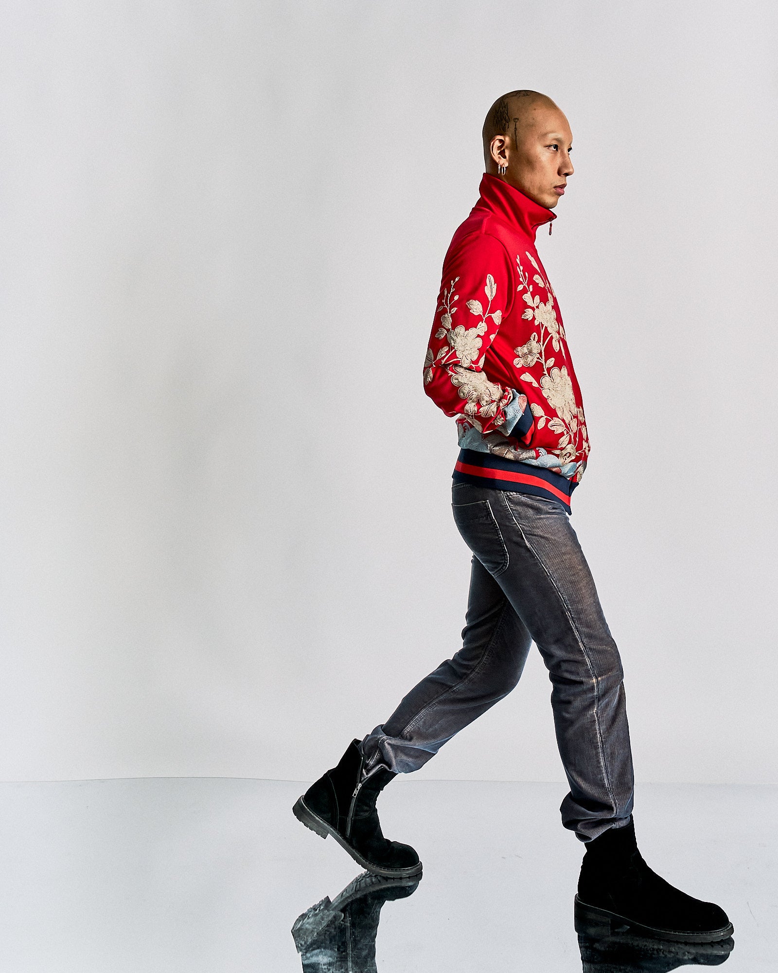 Gucci | Embroidered Floral Zip Track Jacket - KOT-J Gucci Floral