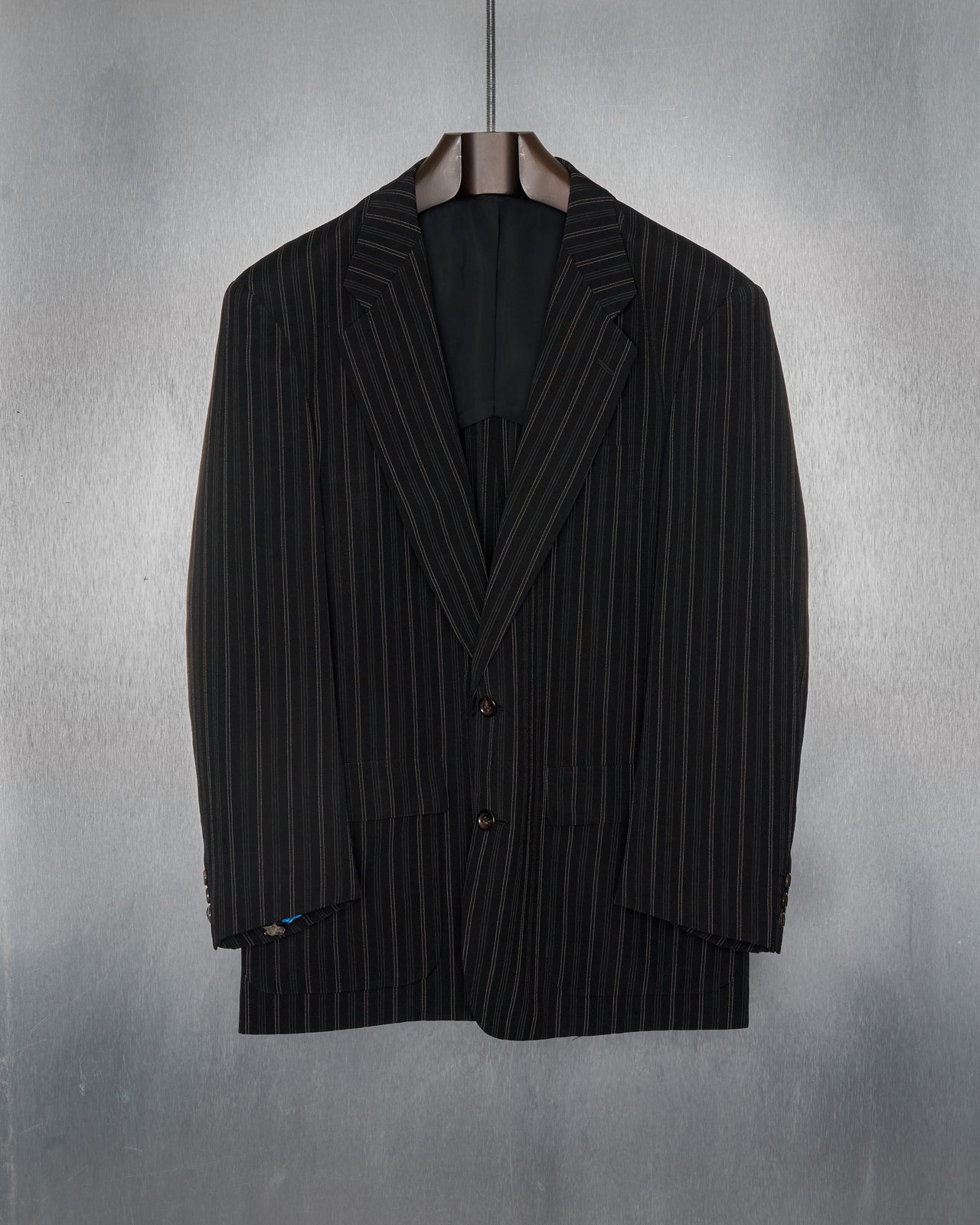 Comme des Garçons Homme 1980's pinstripe butterfly-lined blazer