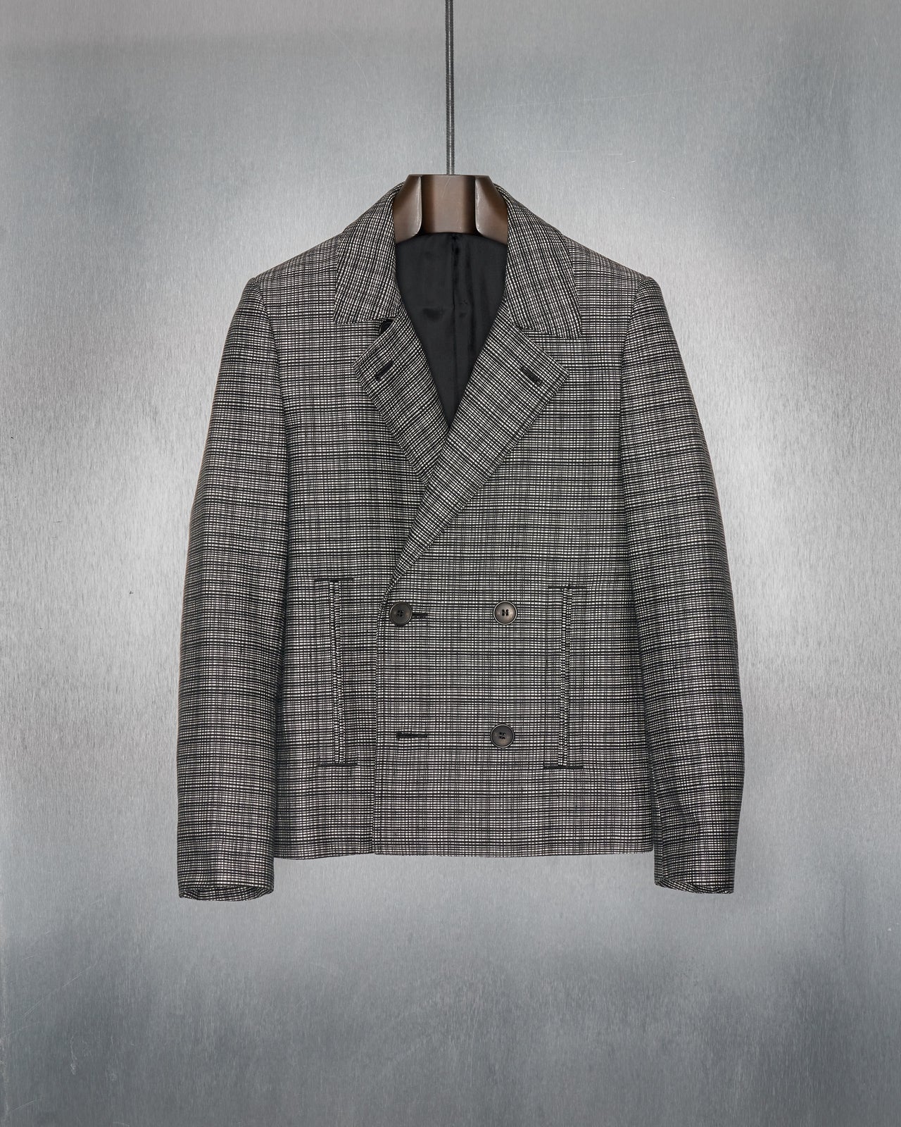 Balenciaga 2011 double-breasted jaquard peacoat