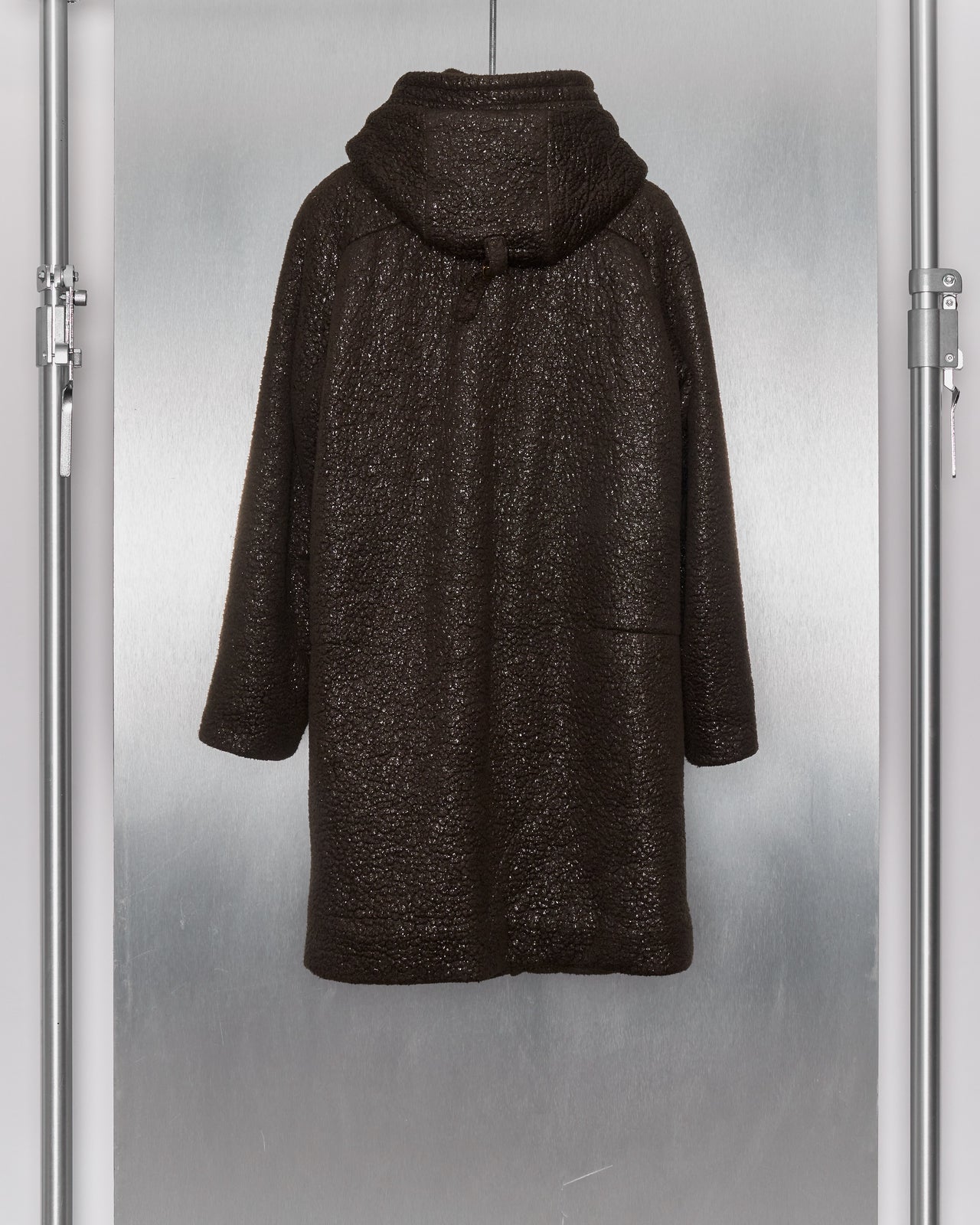 Raf by Raf Simons Acrylic Gloss fuzzy hooded Parka