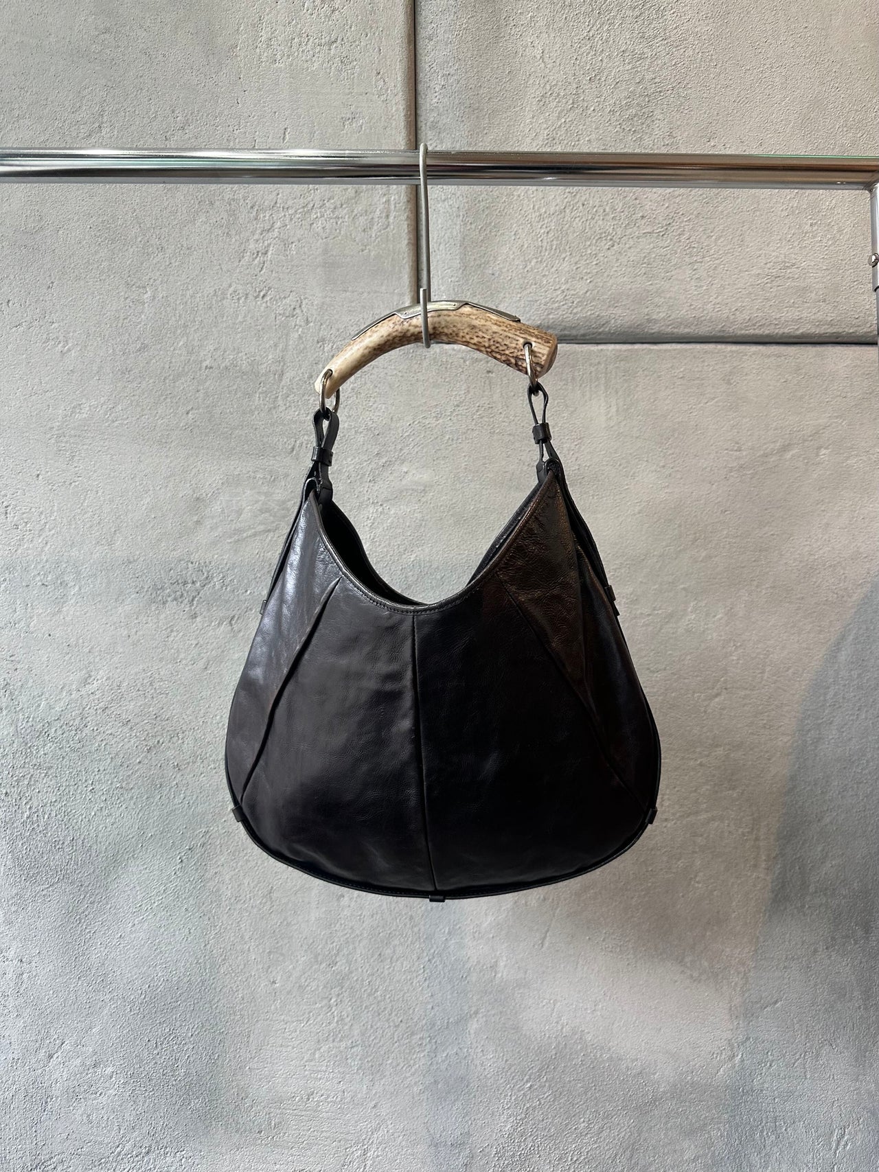 Saint Laurent SS 2002 Mombasa Leather Shoulder Bag