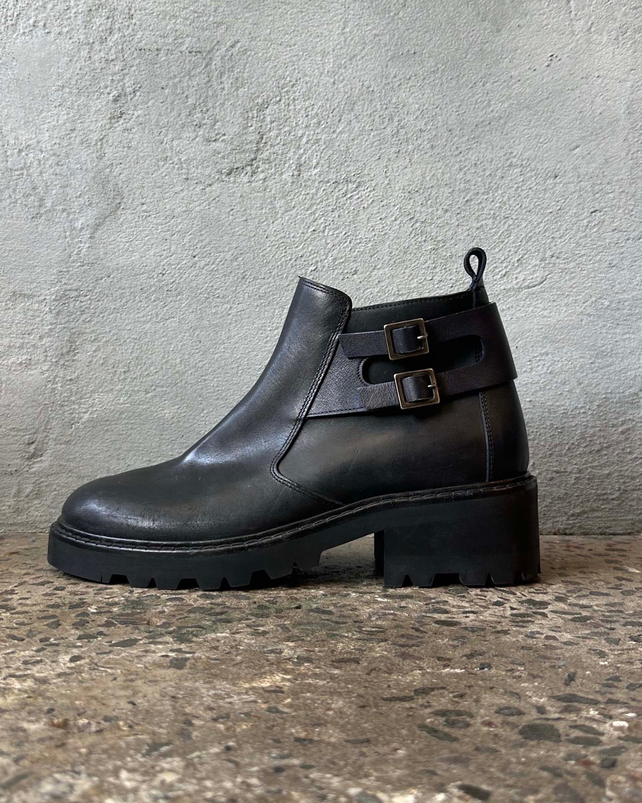 Maison Margiela FW 2016 Buckle leather boot