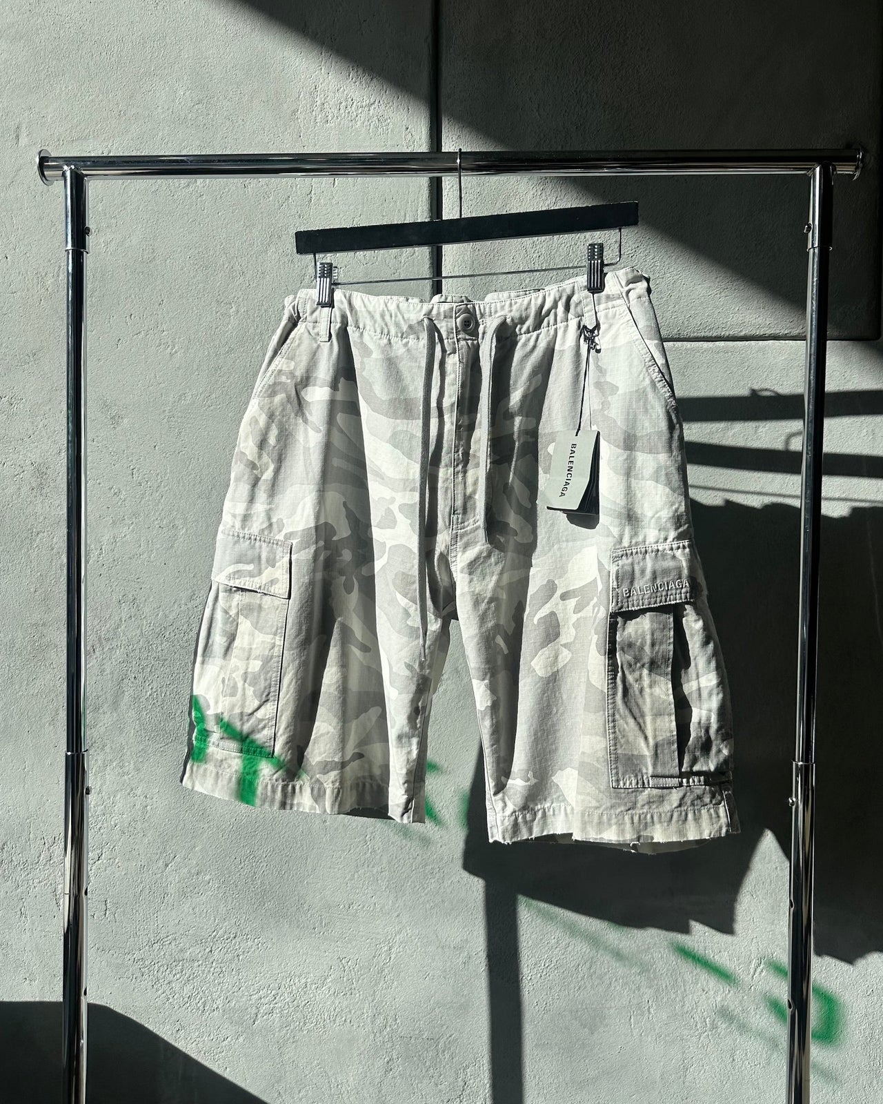 Balenciaga Camouflage ripstop cargo shorts