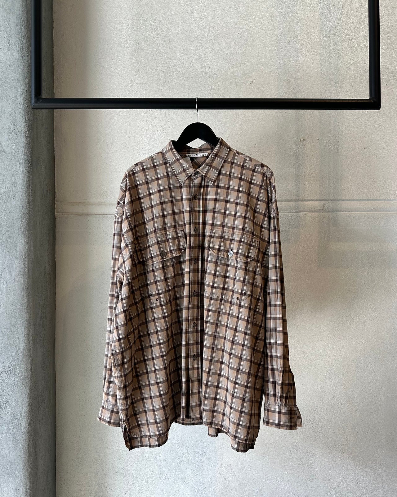 Acne Studios Oversized check collared shirt