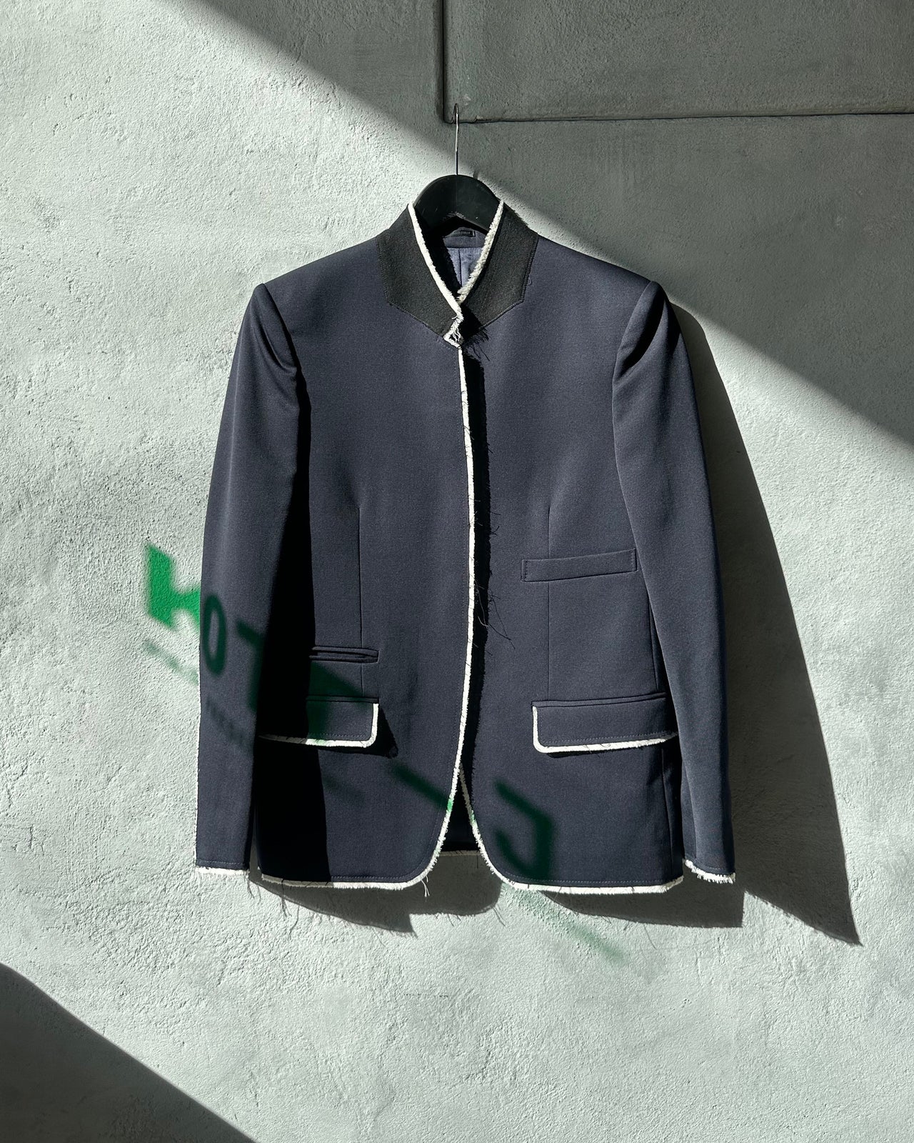 Alexander Mcqueen 2015 Raw Seam Collarless Jacket