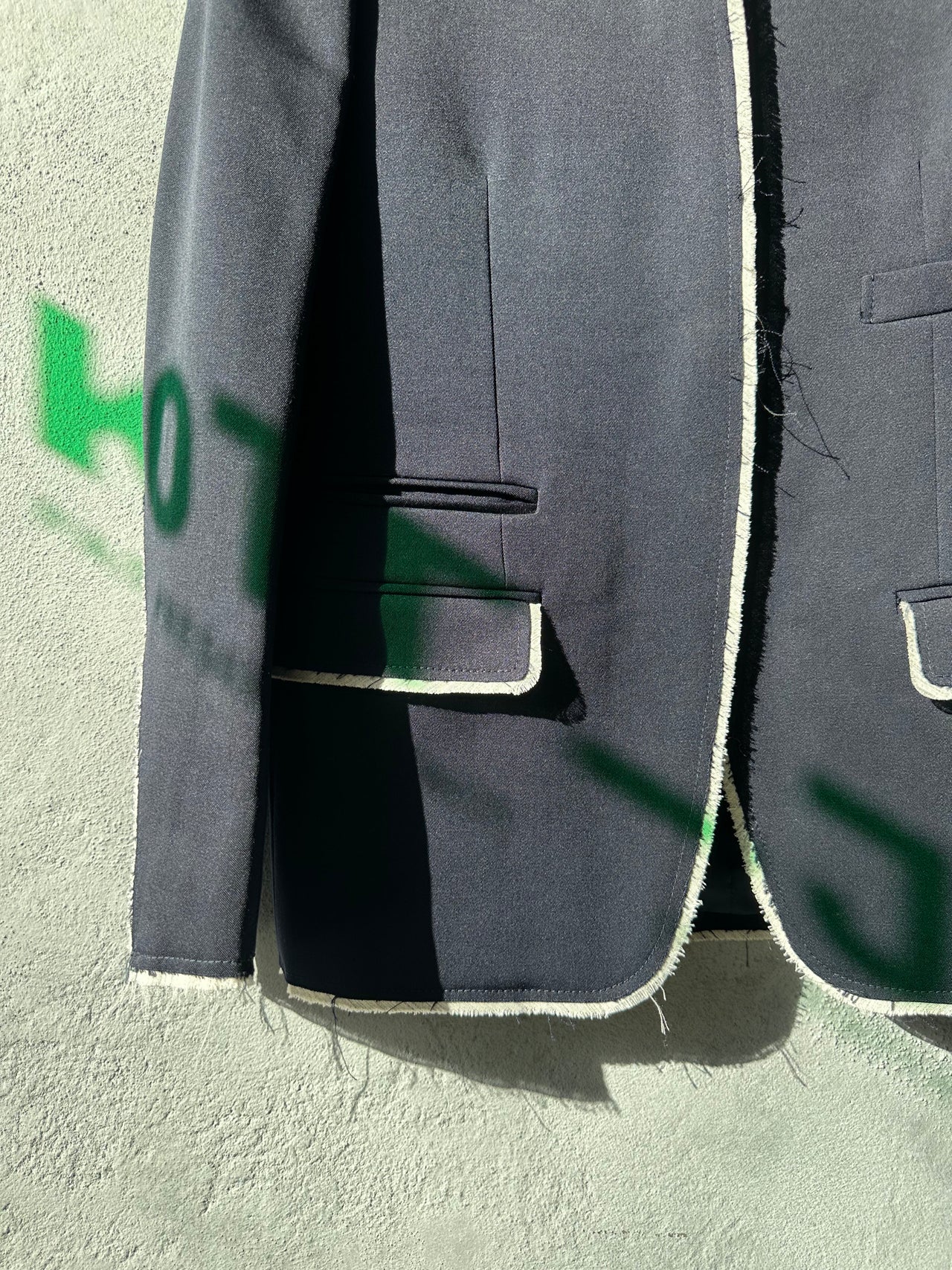 Alexander Mcqueen 2015 Raw Seam Collarless Jacket