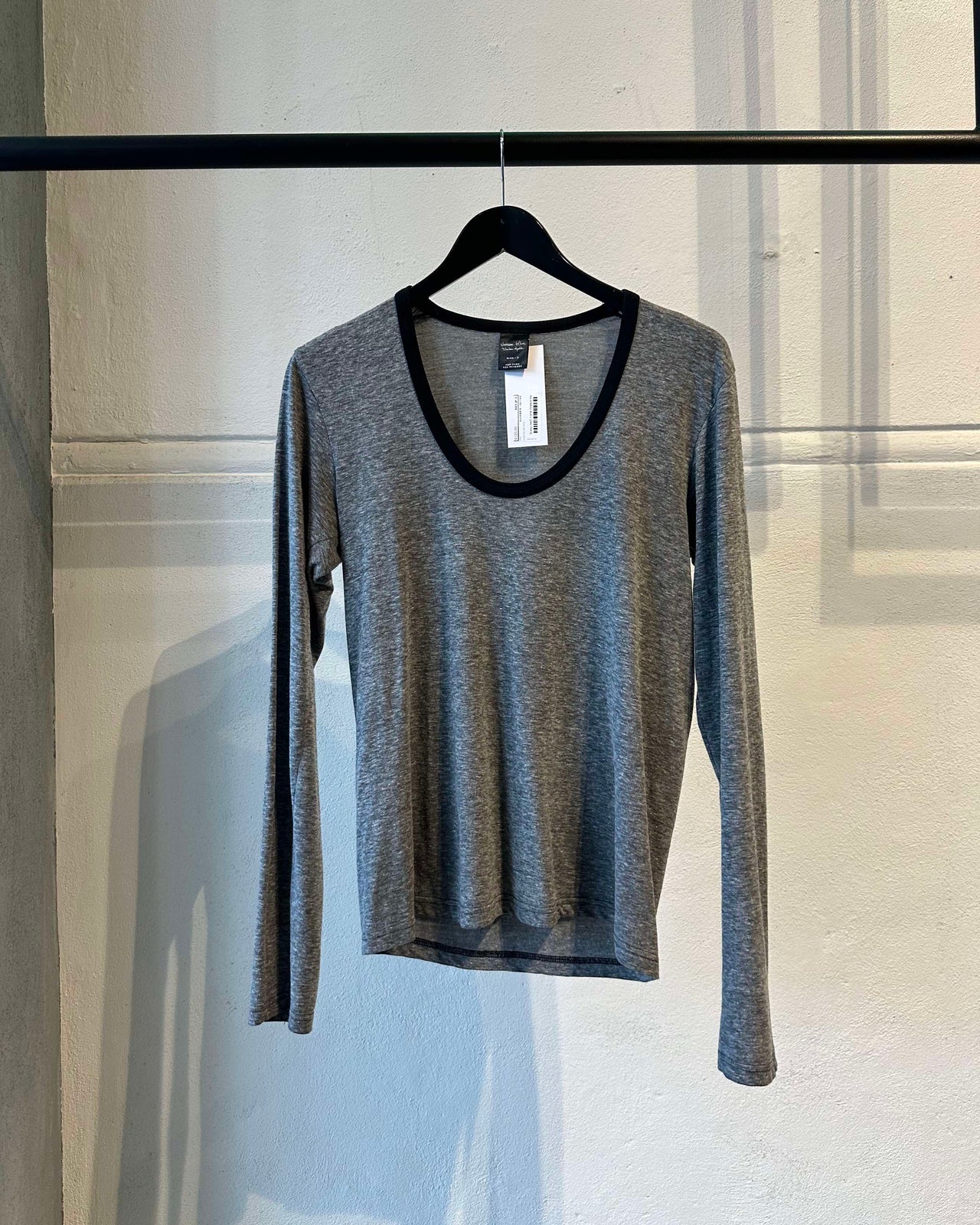 Number (N)ine Scoop neck marle l/sleeve top