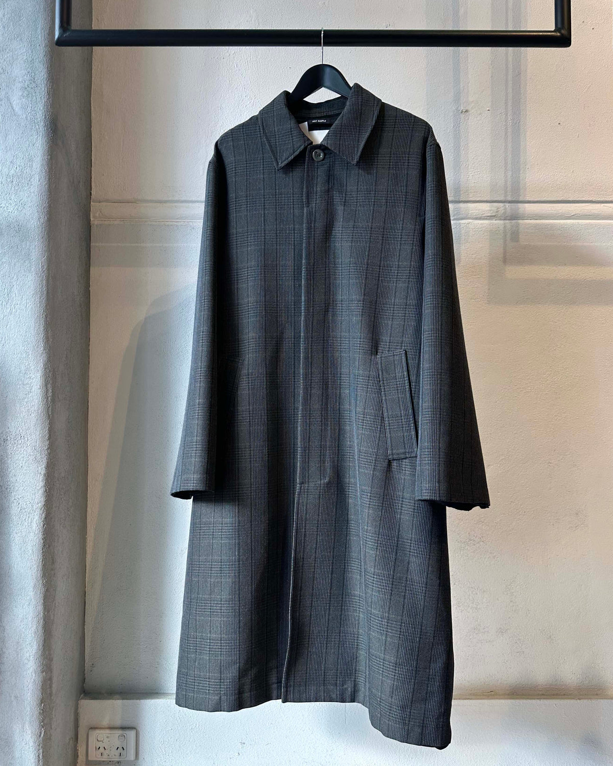 Song For The Mute Sample houndstooth check overcoat