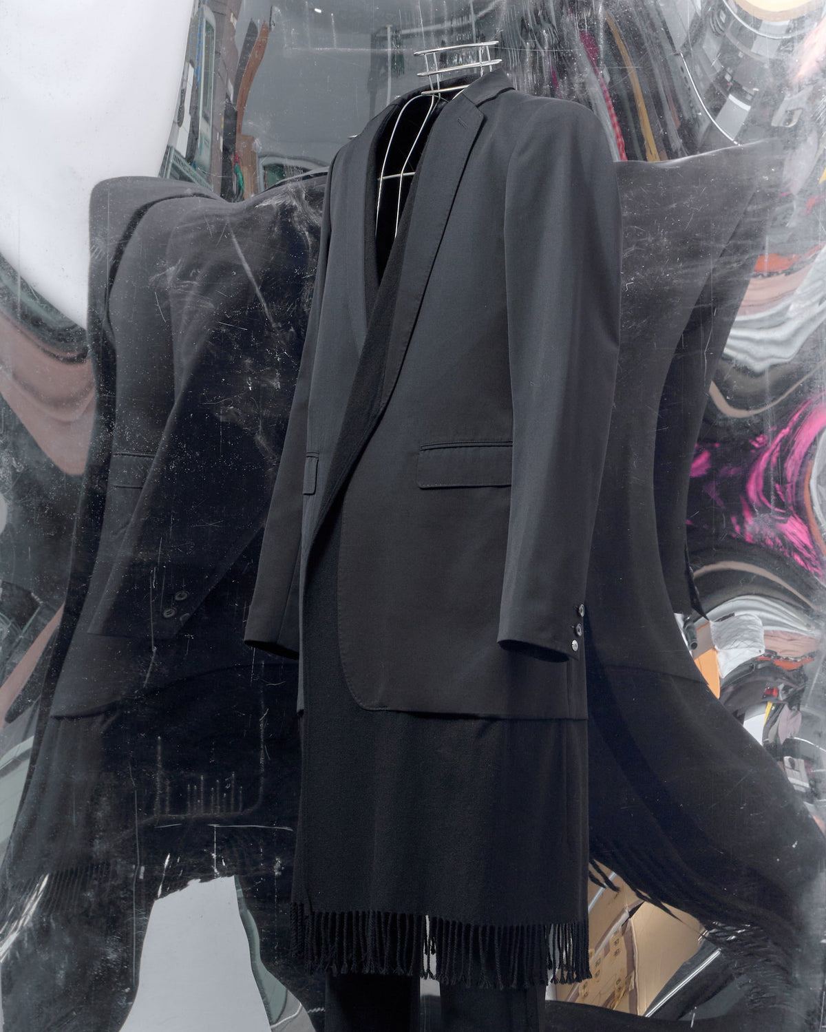 Maison Mihara Yasuhiro Longline fringe blazer