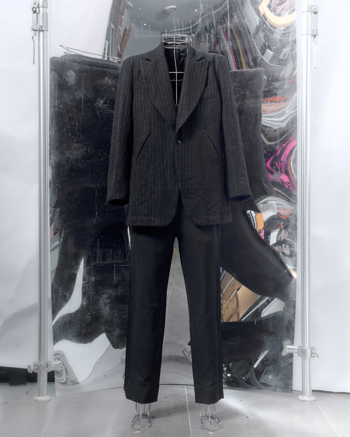 Comme des Garçons Homme Plus AW 2014 "Holy Jacket" Peak Lapel Pinstripe Blazer