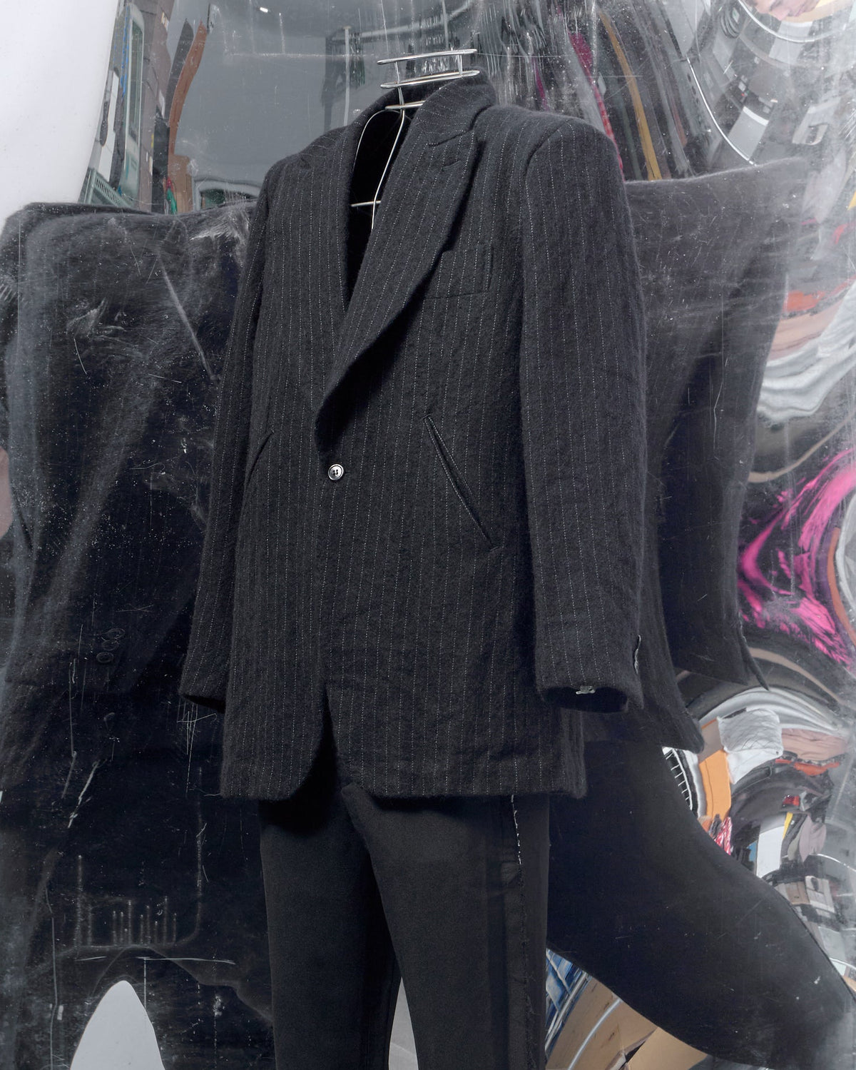 Comme des Garçons Homme Plus AW 2014 "Holy Jacket" Peak Lapel Pinstripe Blazer