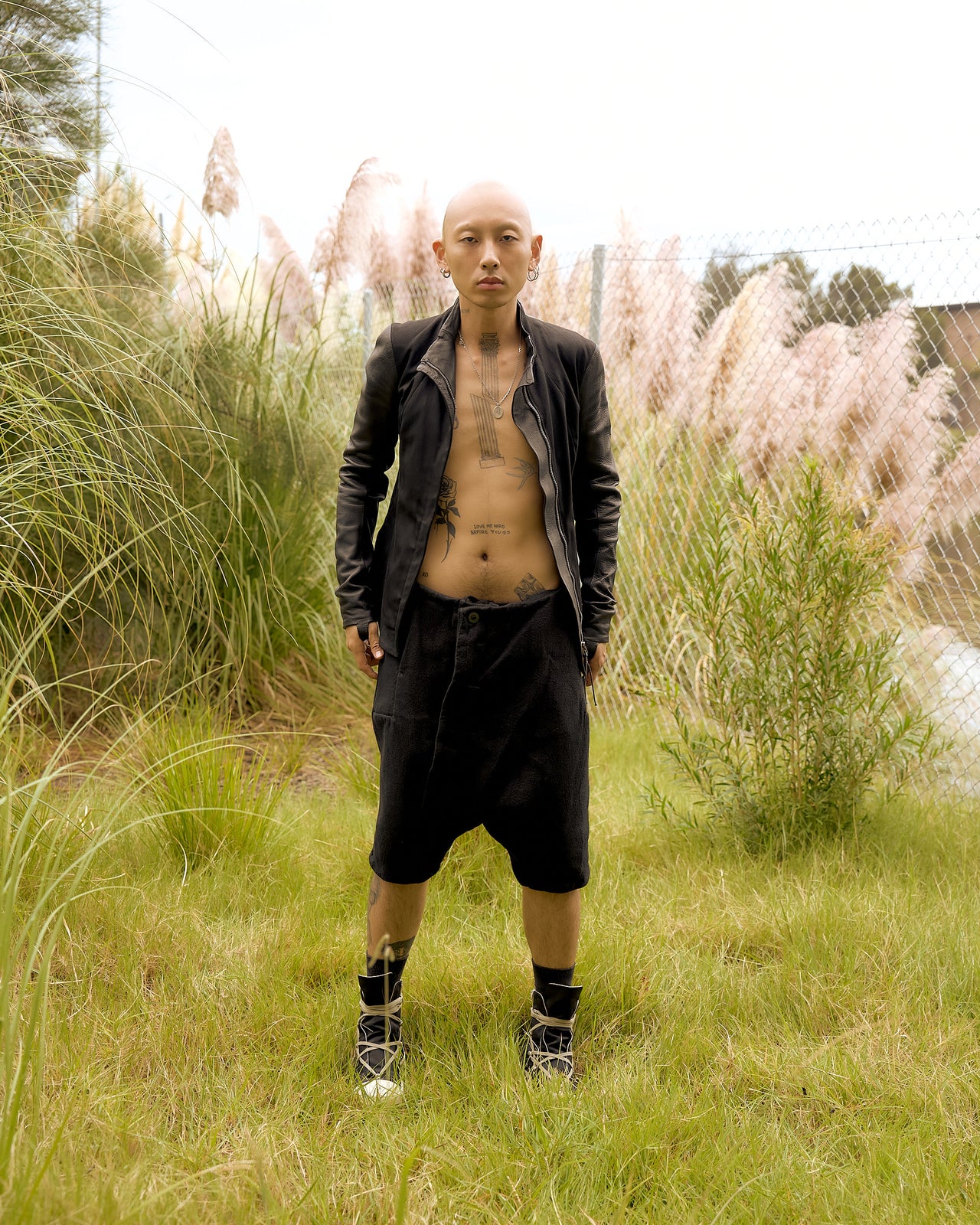 Boris Bidjan Saberi SS 2015 dual panelled leather jacket