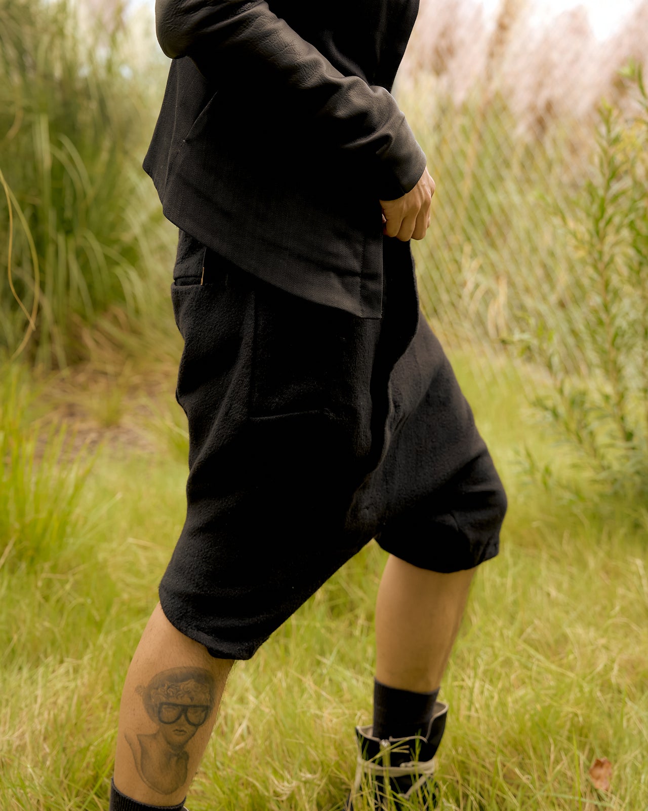 Boris Bidjan Saberi AW 2015 P3 Panel shorts