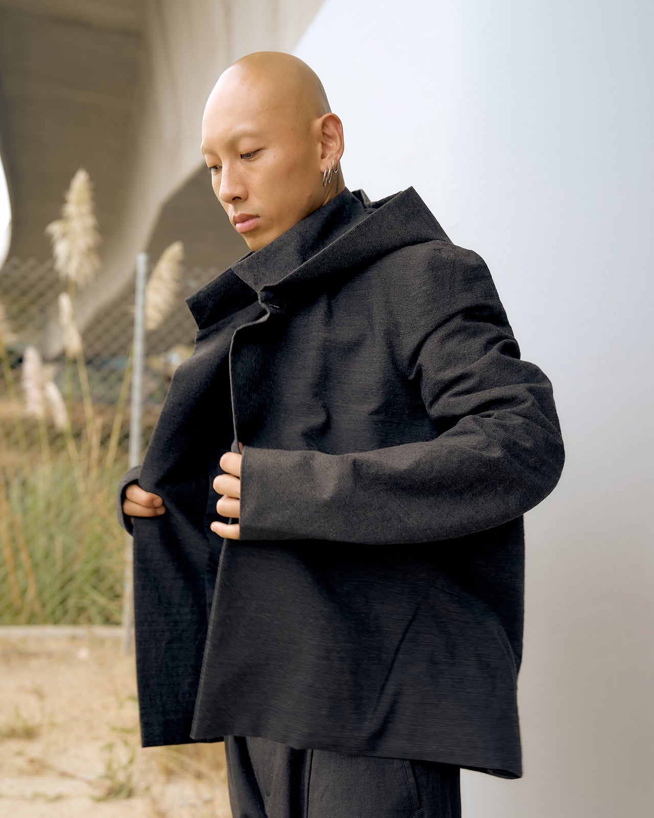 Song For The Mute Single button hooded jacket