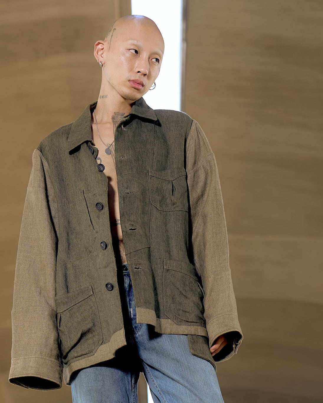 Ziggy Chen SS 2022 Reversible collage jacket
